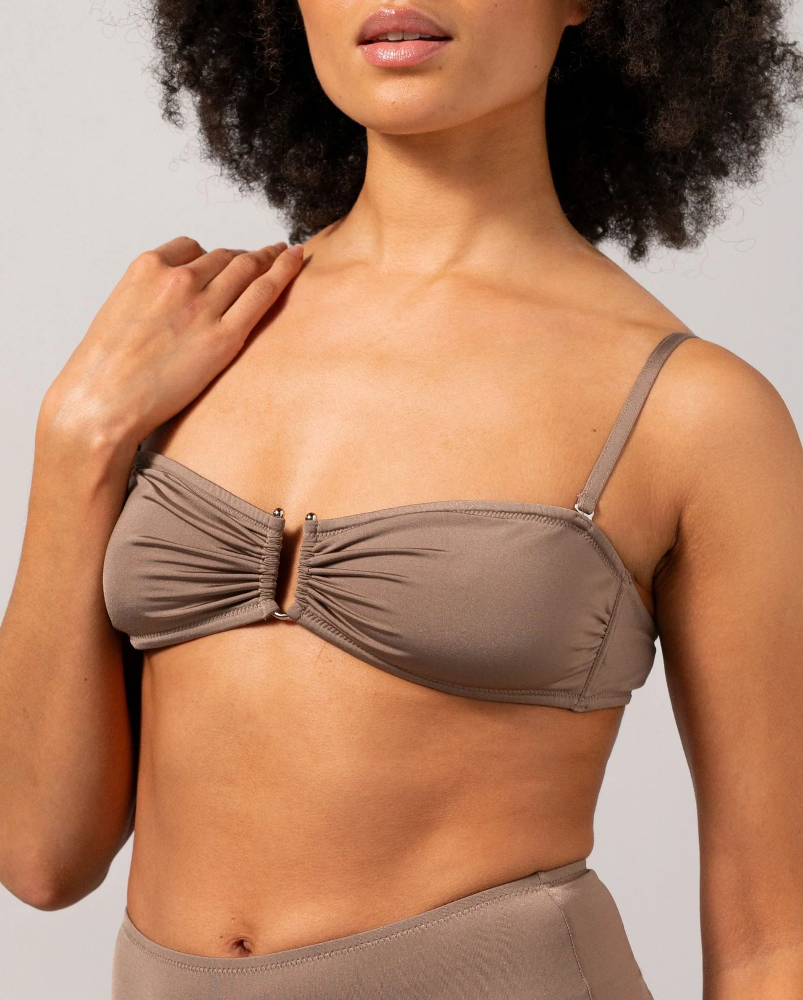Bandeau Bikini Top Mauve - Image 4