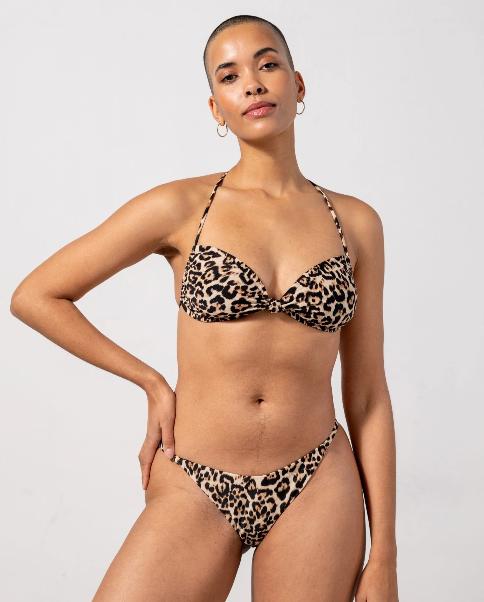 Flipped Triangle Bikini Top Leopard - Image 4
