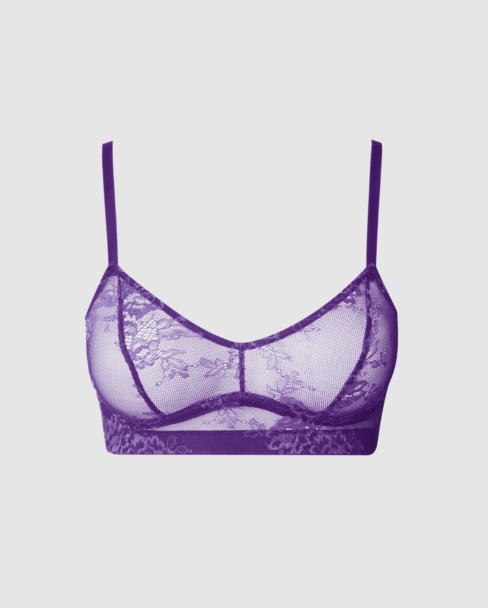 Floral Lace Balconette Lilac - Image 2