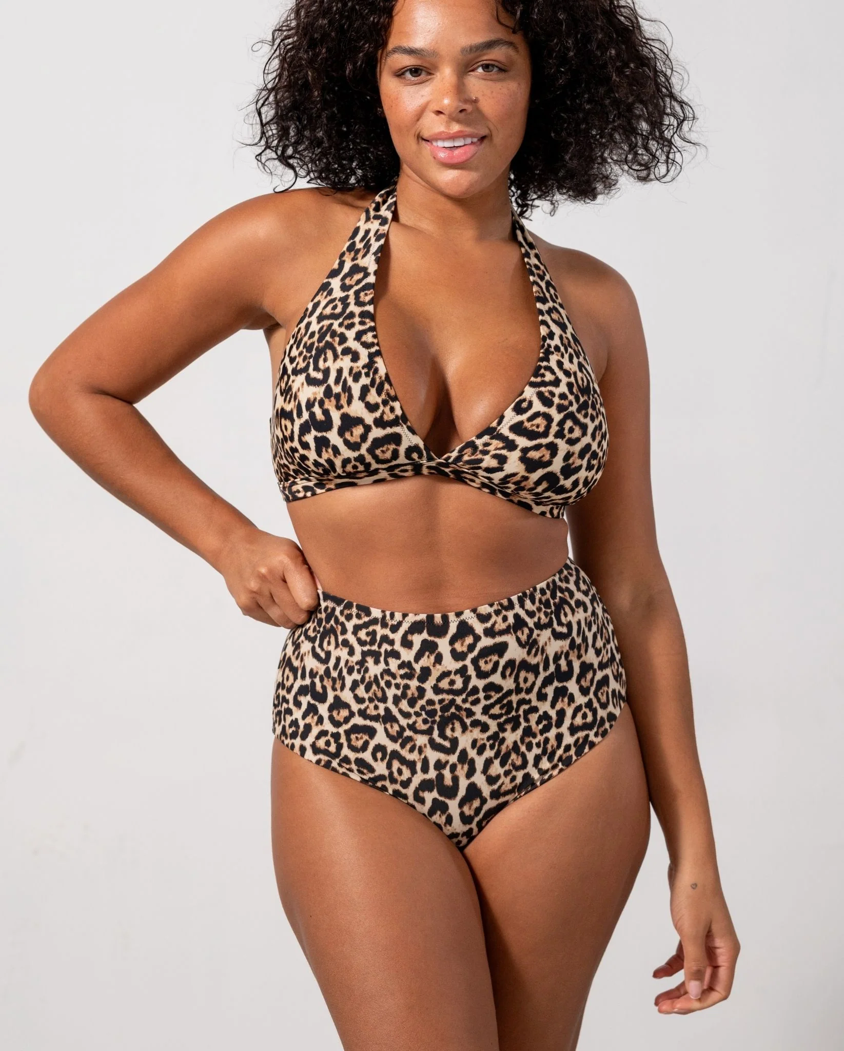 Halter Bikini Top Leopard - Image 3