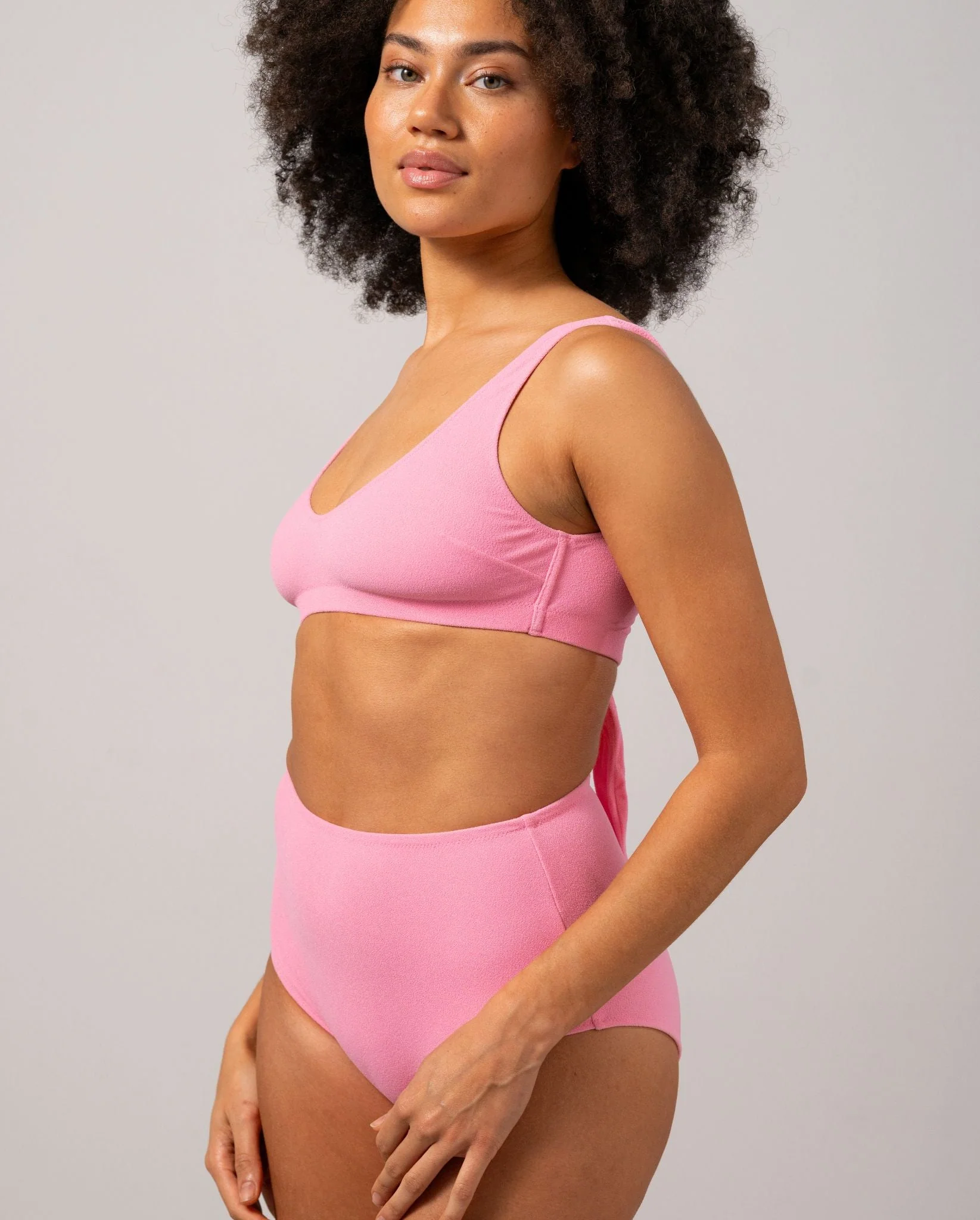 Highwaist Bikini Briefs Candy Pink - Image 5