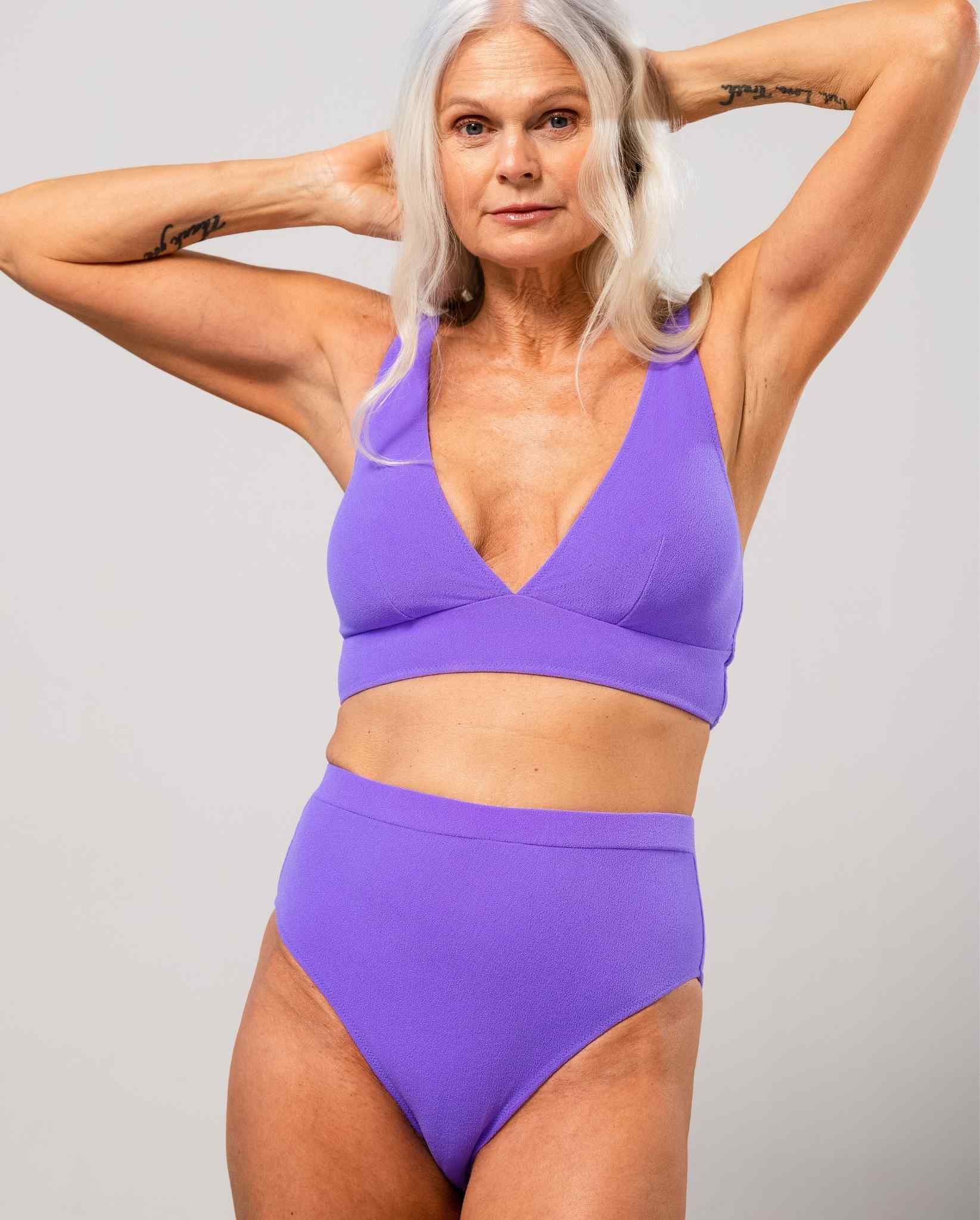 High Cut Bikini Briefs Electric Lilac - Image 3