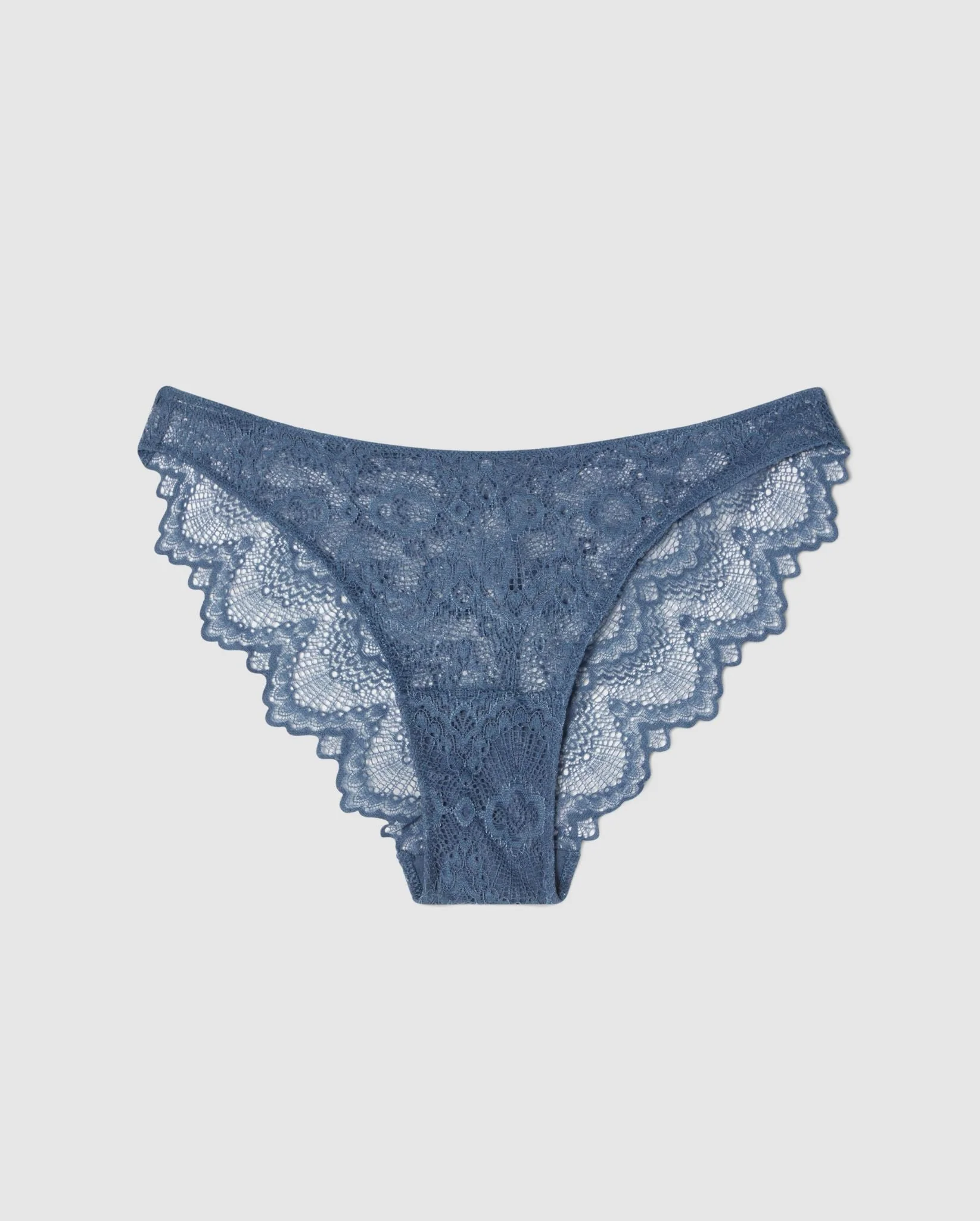 Lace Bikini Briefs Faded Blue - Image 2