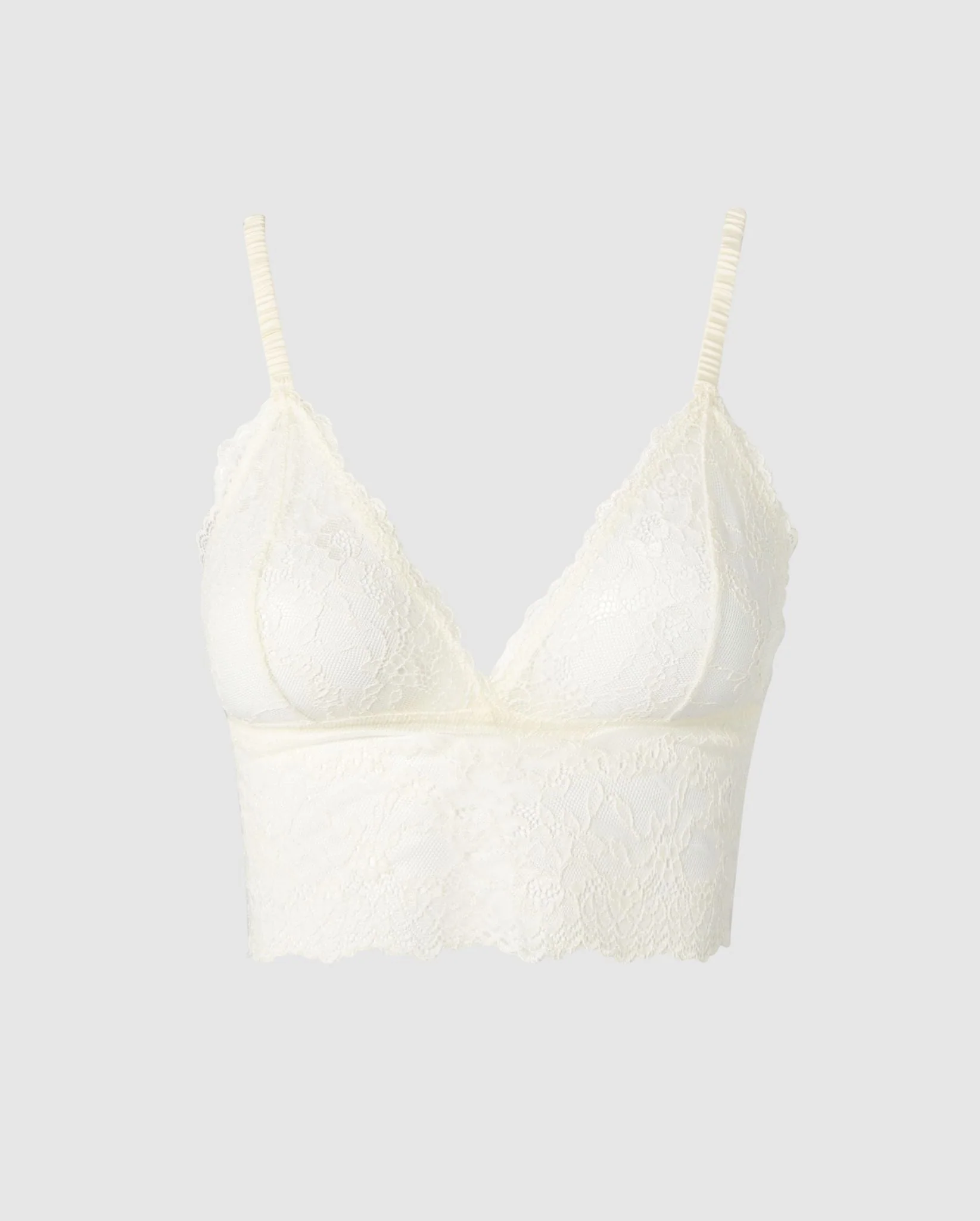 Lace Bralette Top Cream - Image 2