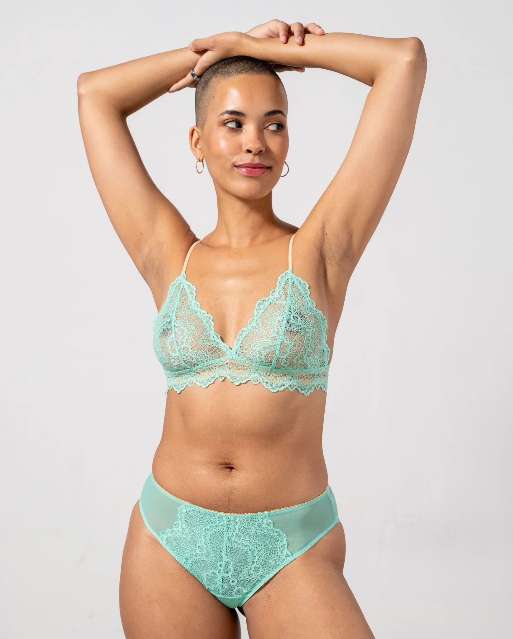 Lace Cheeky Turquoise/Peach - Image 4