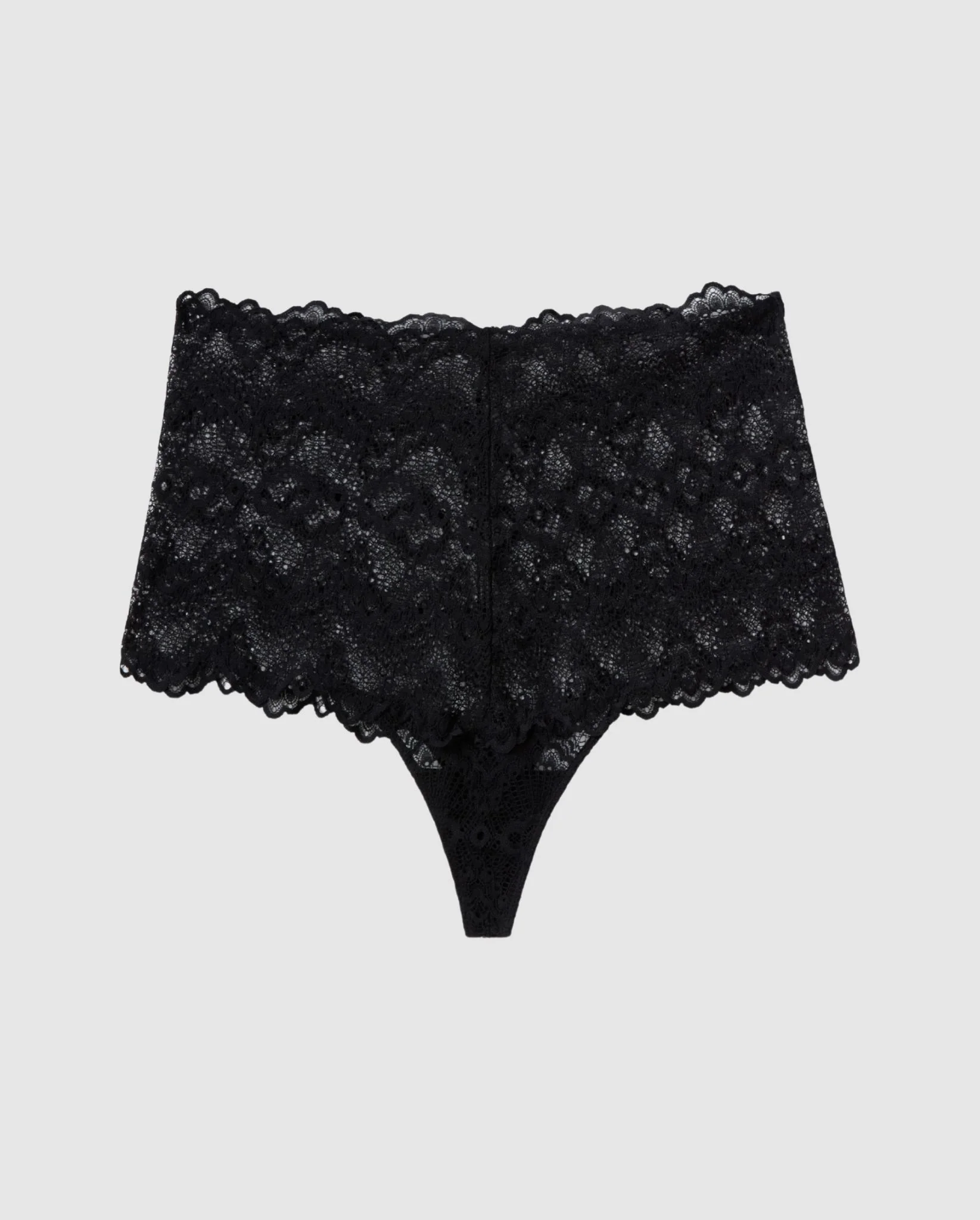 Lace Galloon Thong Black - Image 2