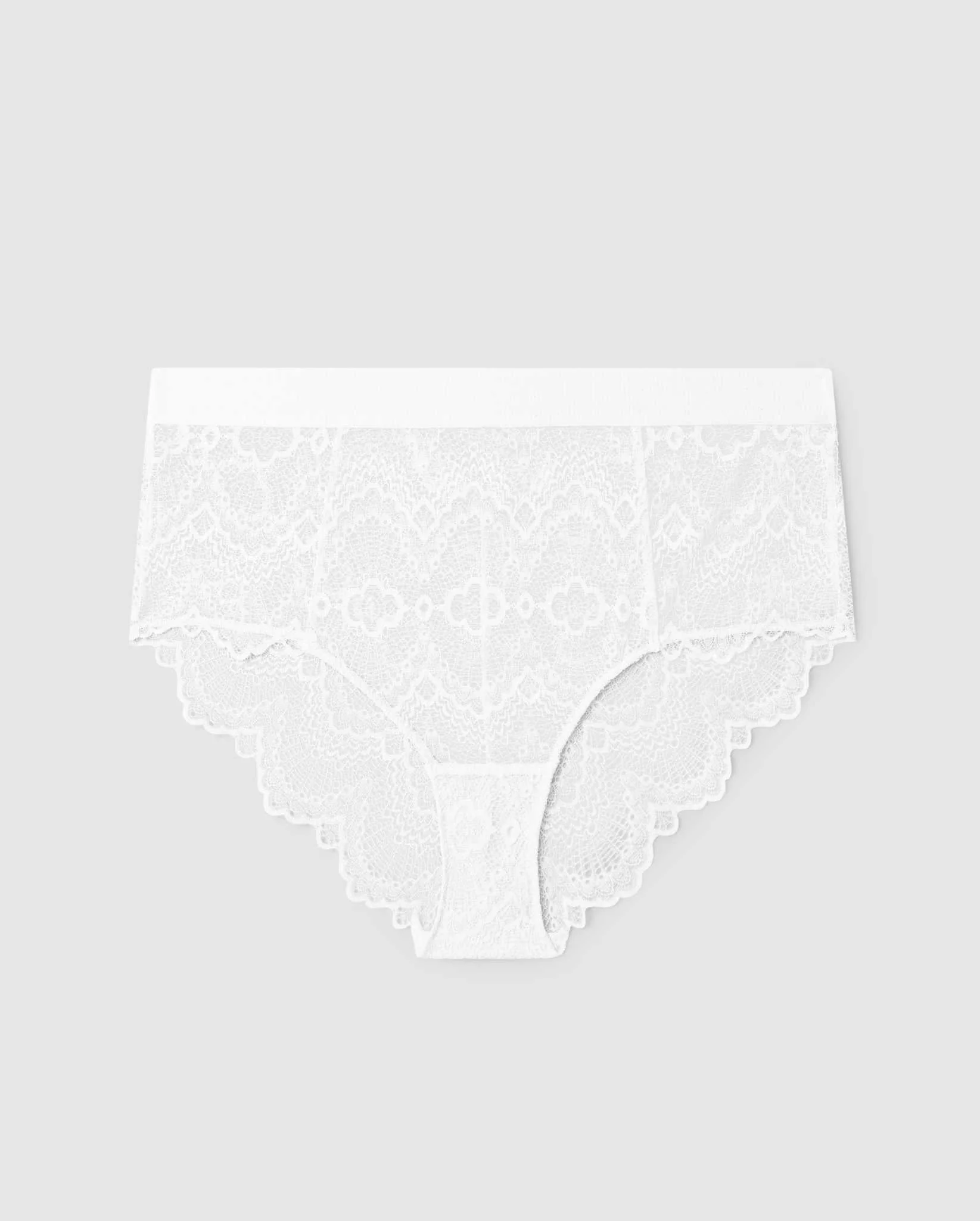 Lace Highwaist Briefs 001 Off White - Image 2