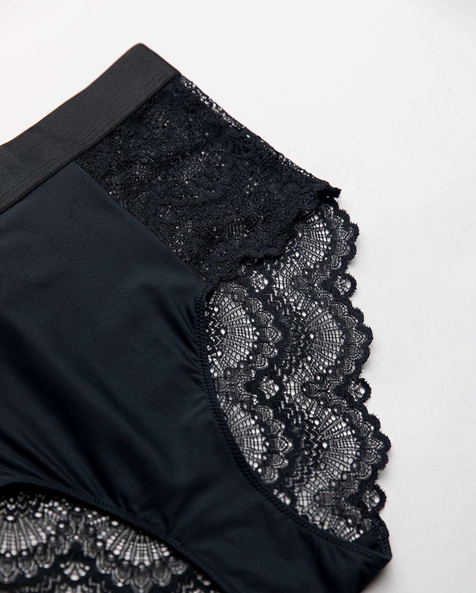 Lace Highwaist Briefs 3-Pack Black - Image 7