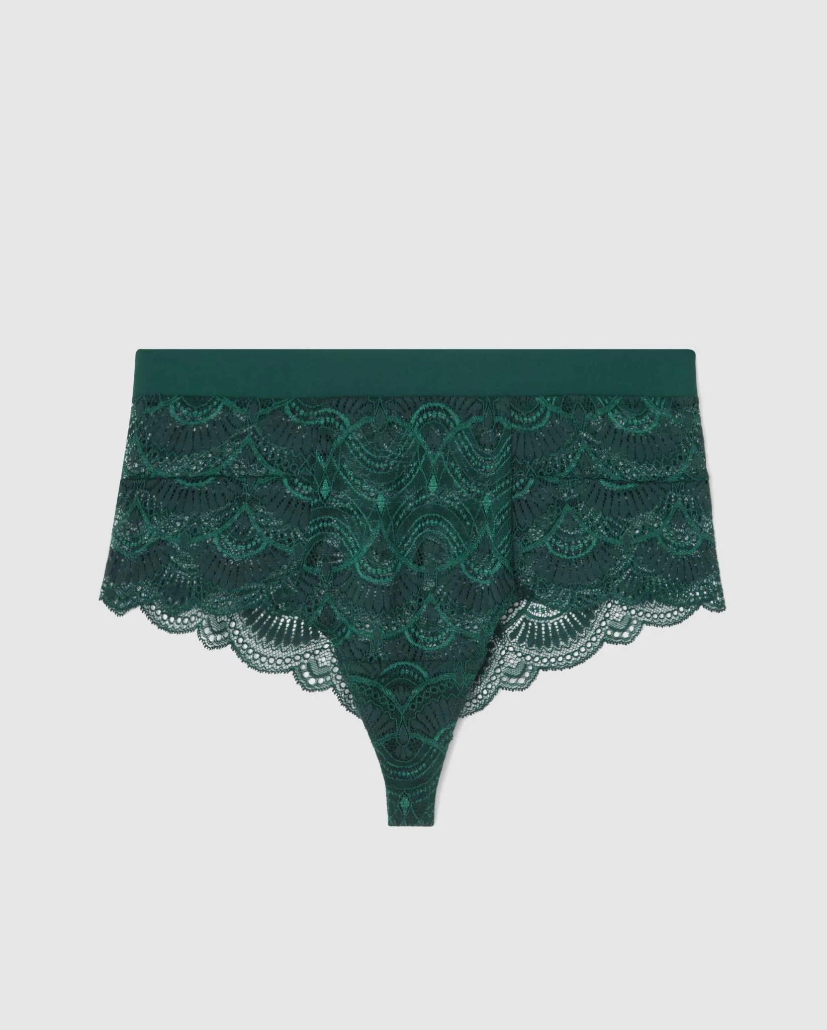 Lace Highwaist String Pine Green - Image 2
