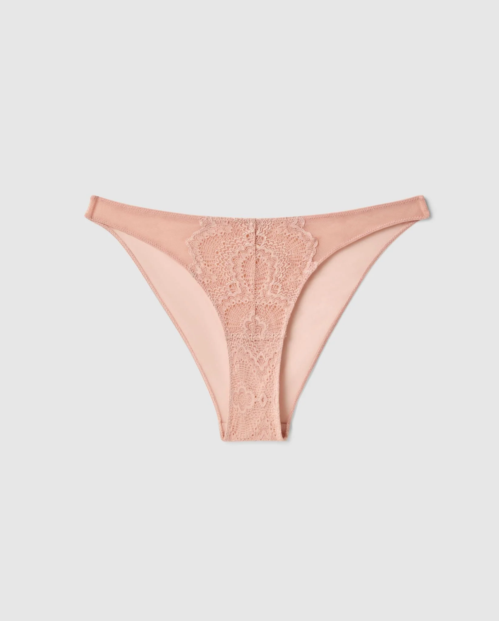 Lace Mesh Bikini Briefs Nude - Image 2