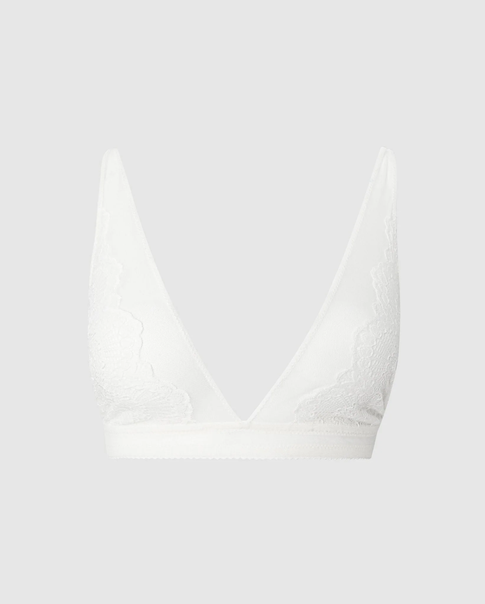 Lace Plunge Bralette Off White - Image 2