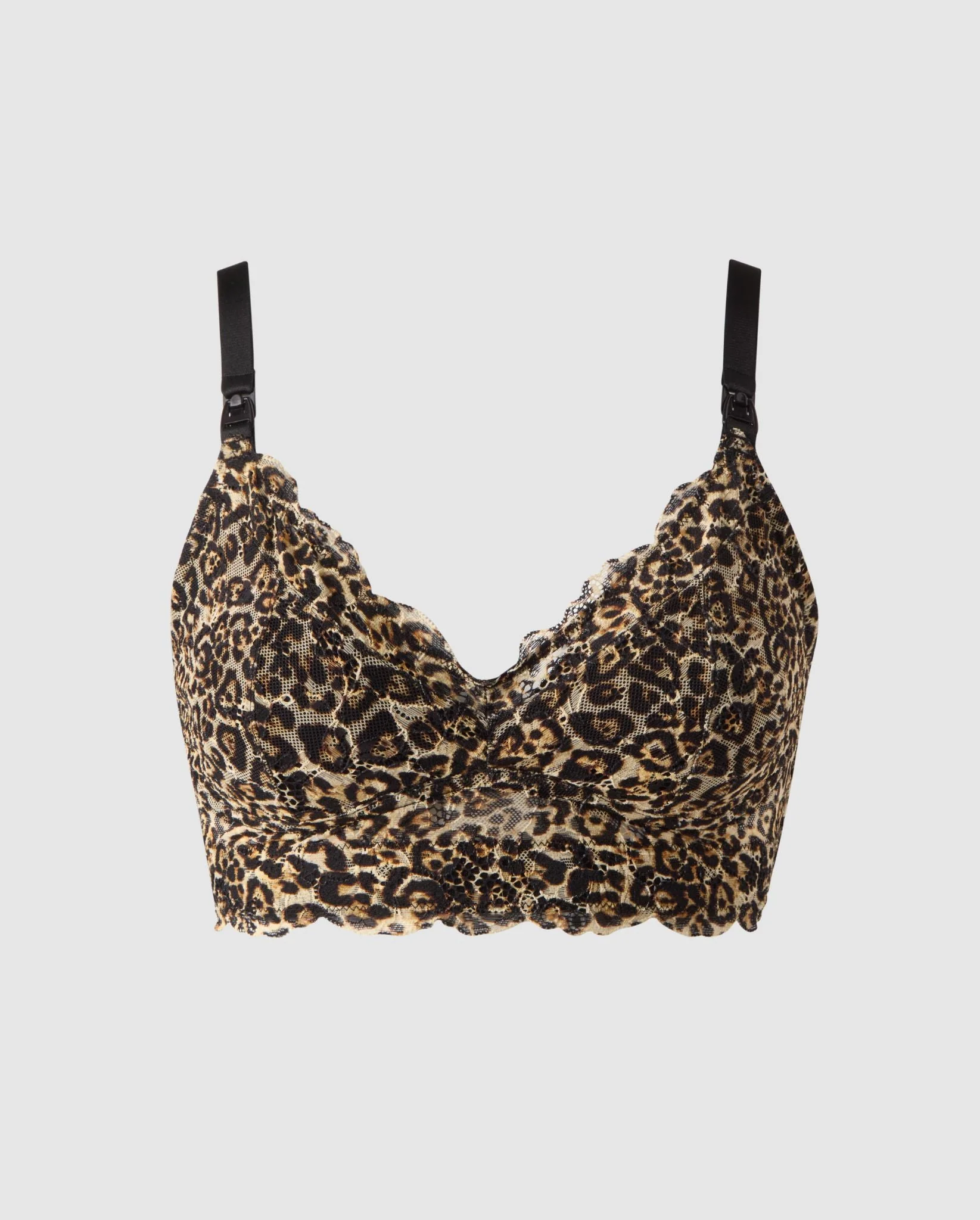 Lace Nursing Bralette Leopard - Image 2