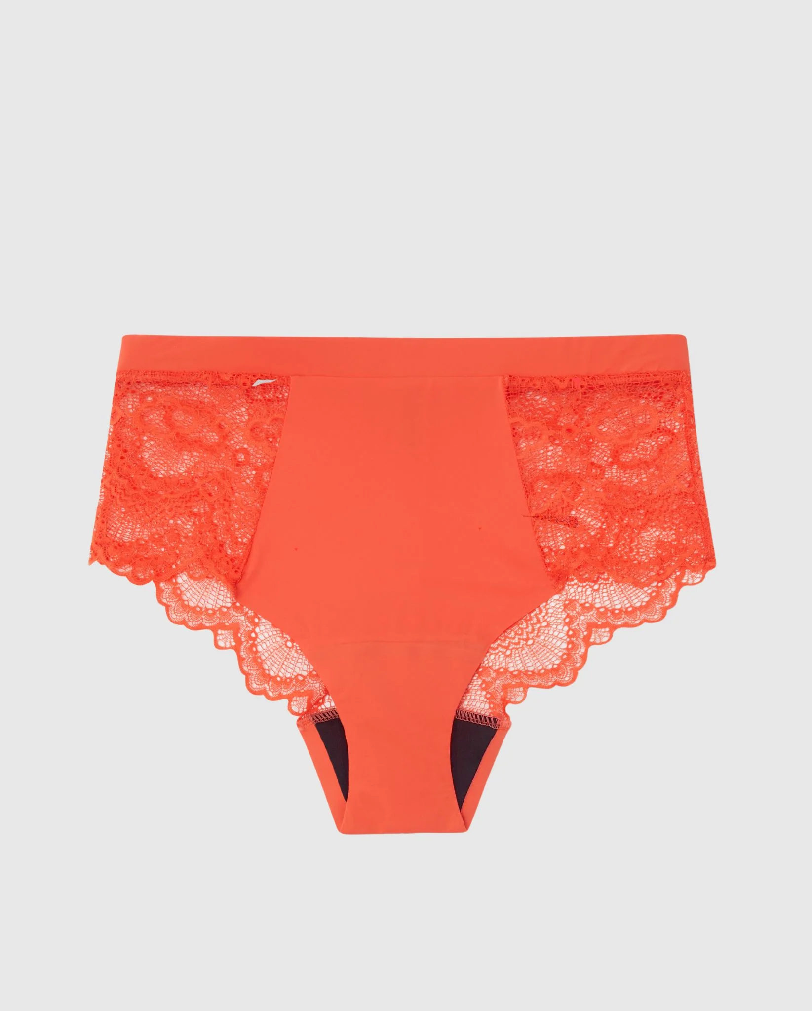 Lace Period Highwaist Briefs Fiery Red - Image 2