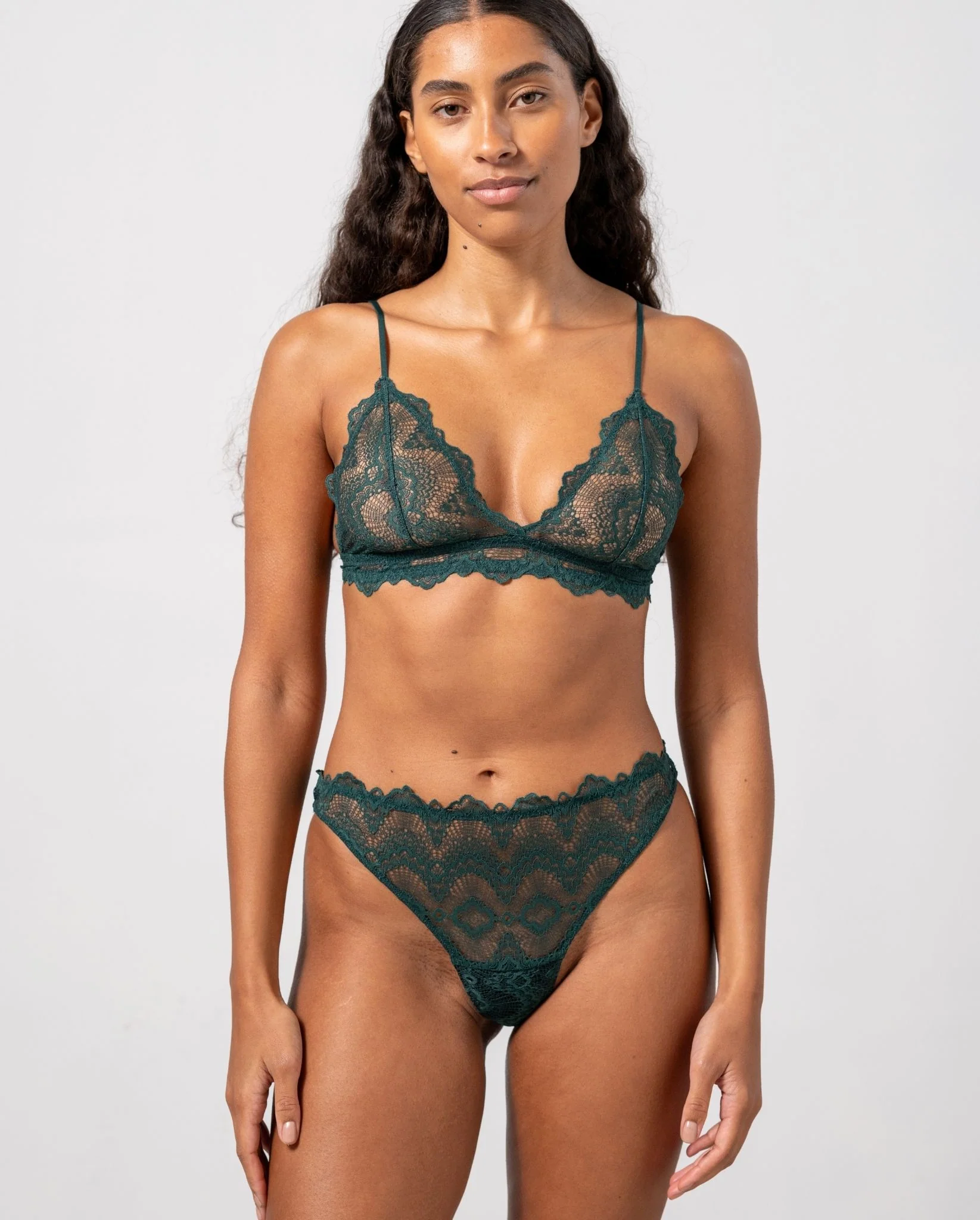 Lace Period Thong Pine Green - Image 4