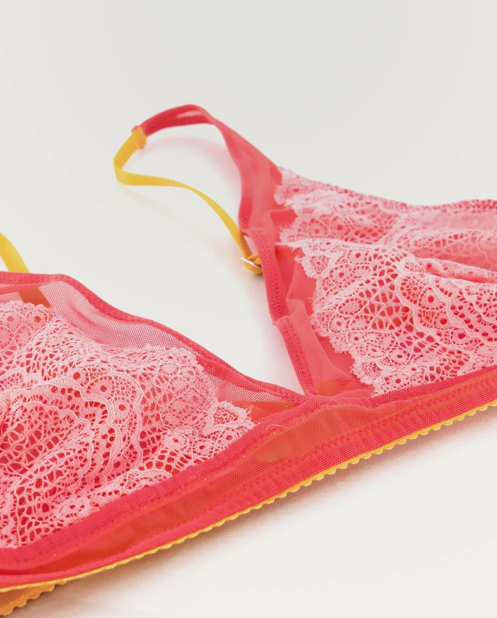 Lace Plunge Bralette Coral - Image 11