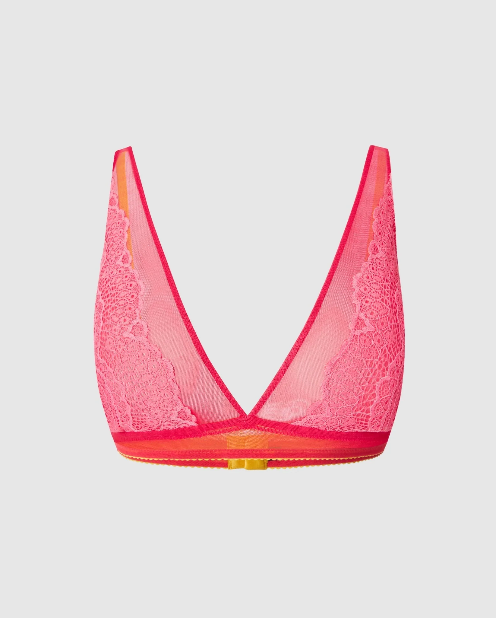 Lace Plunge Bralette Coral - Image 2
