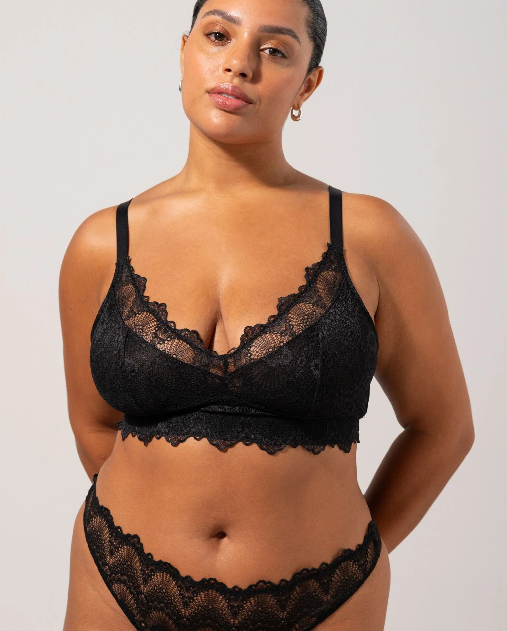 Lace Support+ Bra Black
