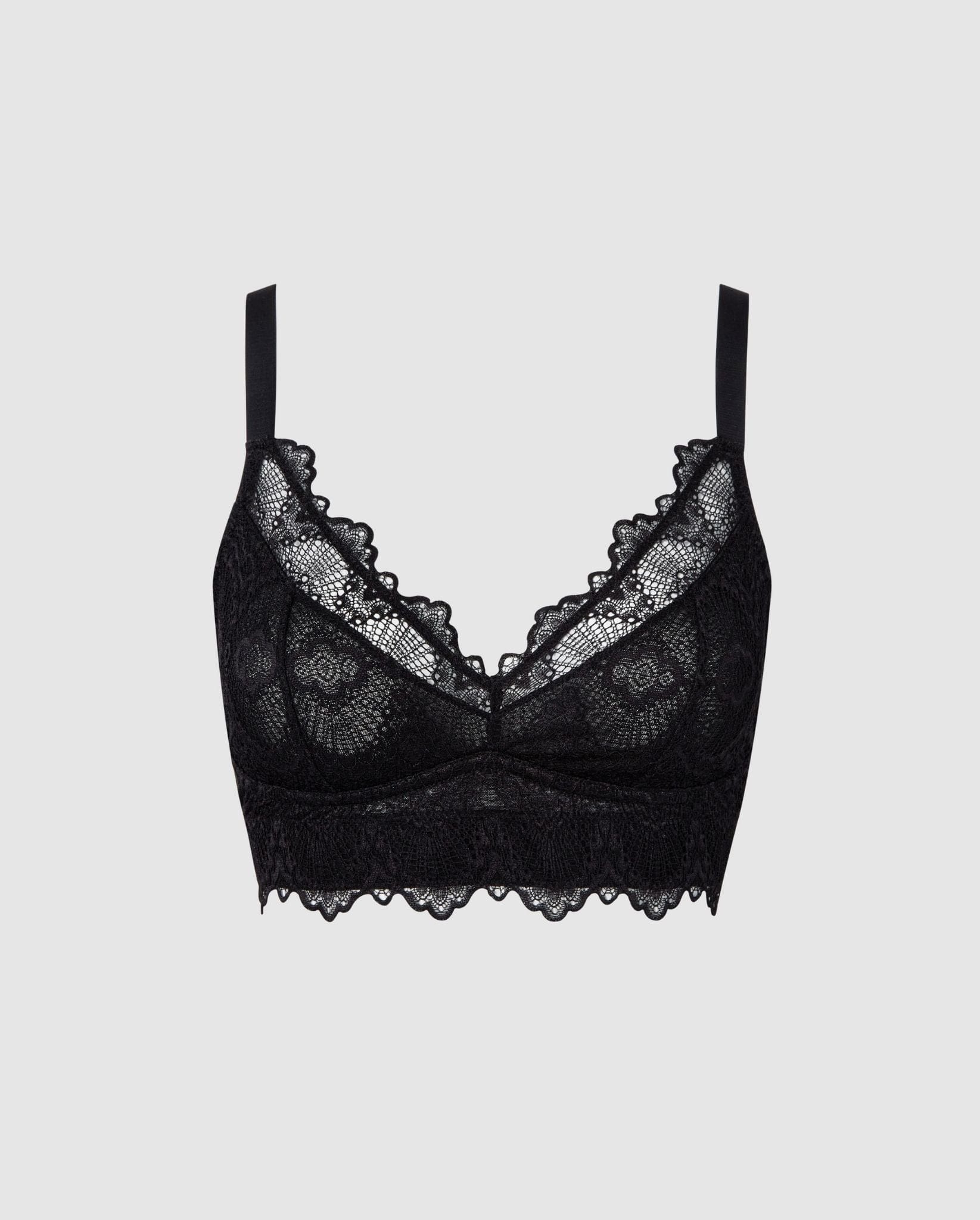 Lace Support+ Bra Black - Image 2