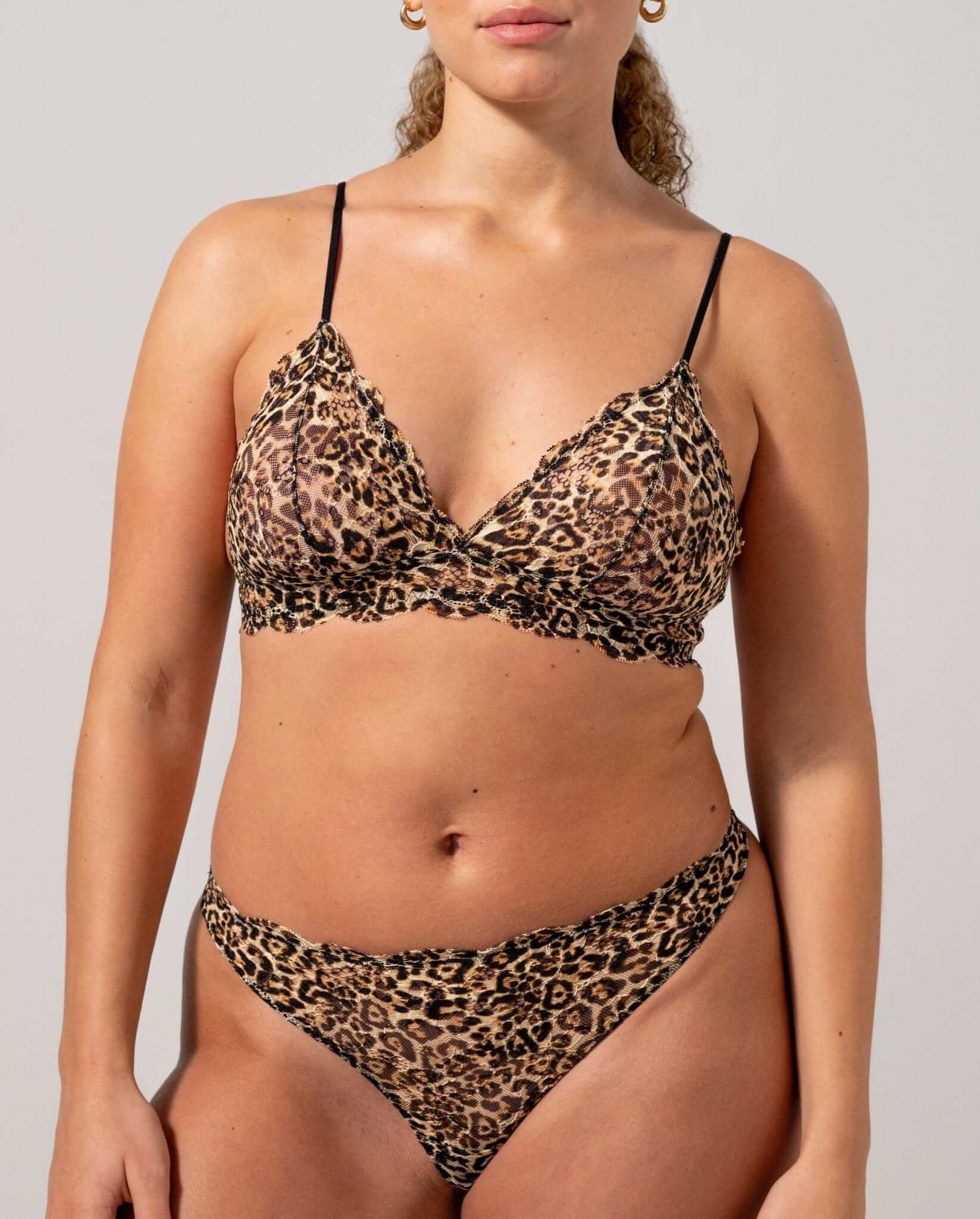 Lace Thong 3-Pack Leopard - Image 3
