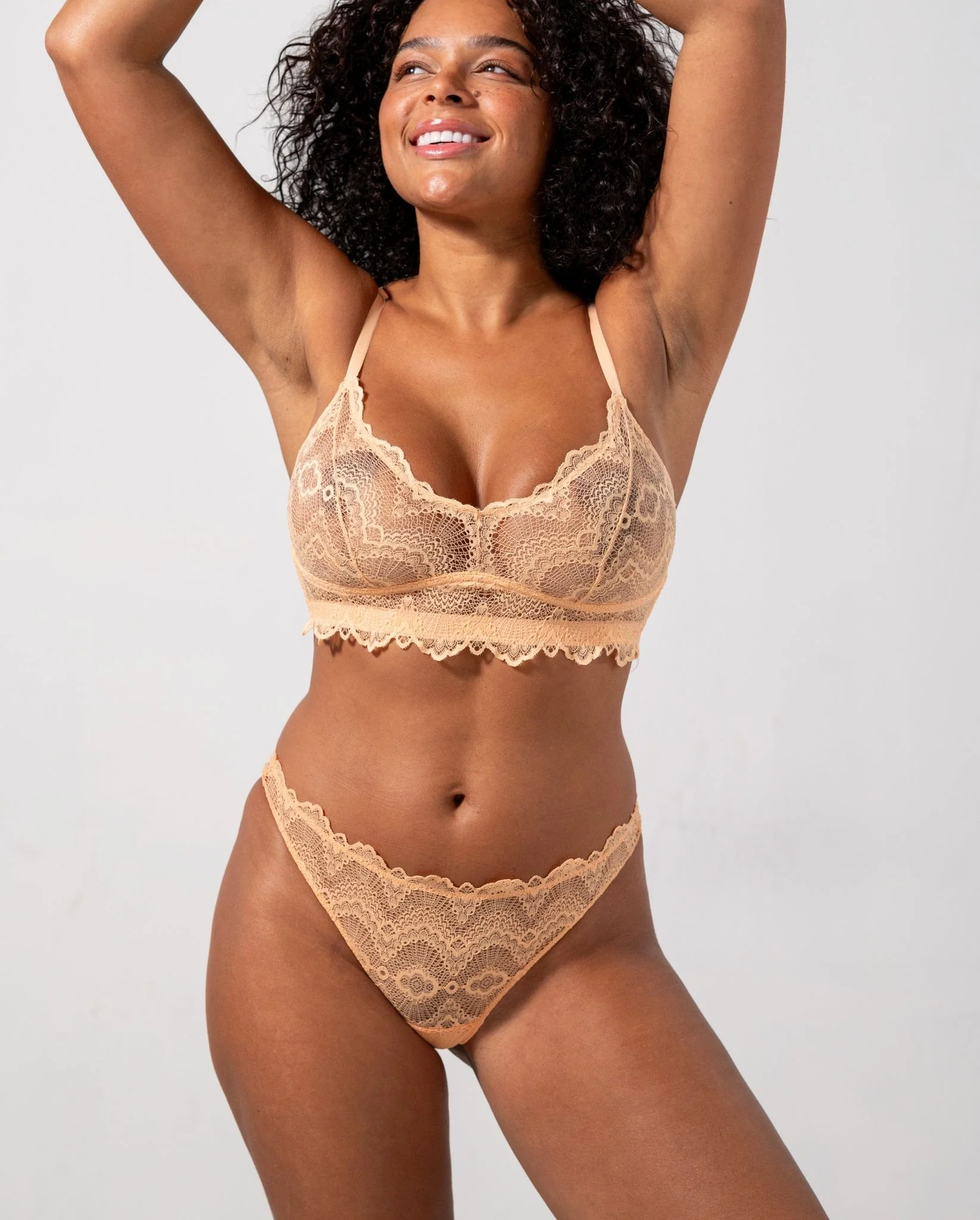 Lace Thong Peach - Image 4