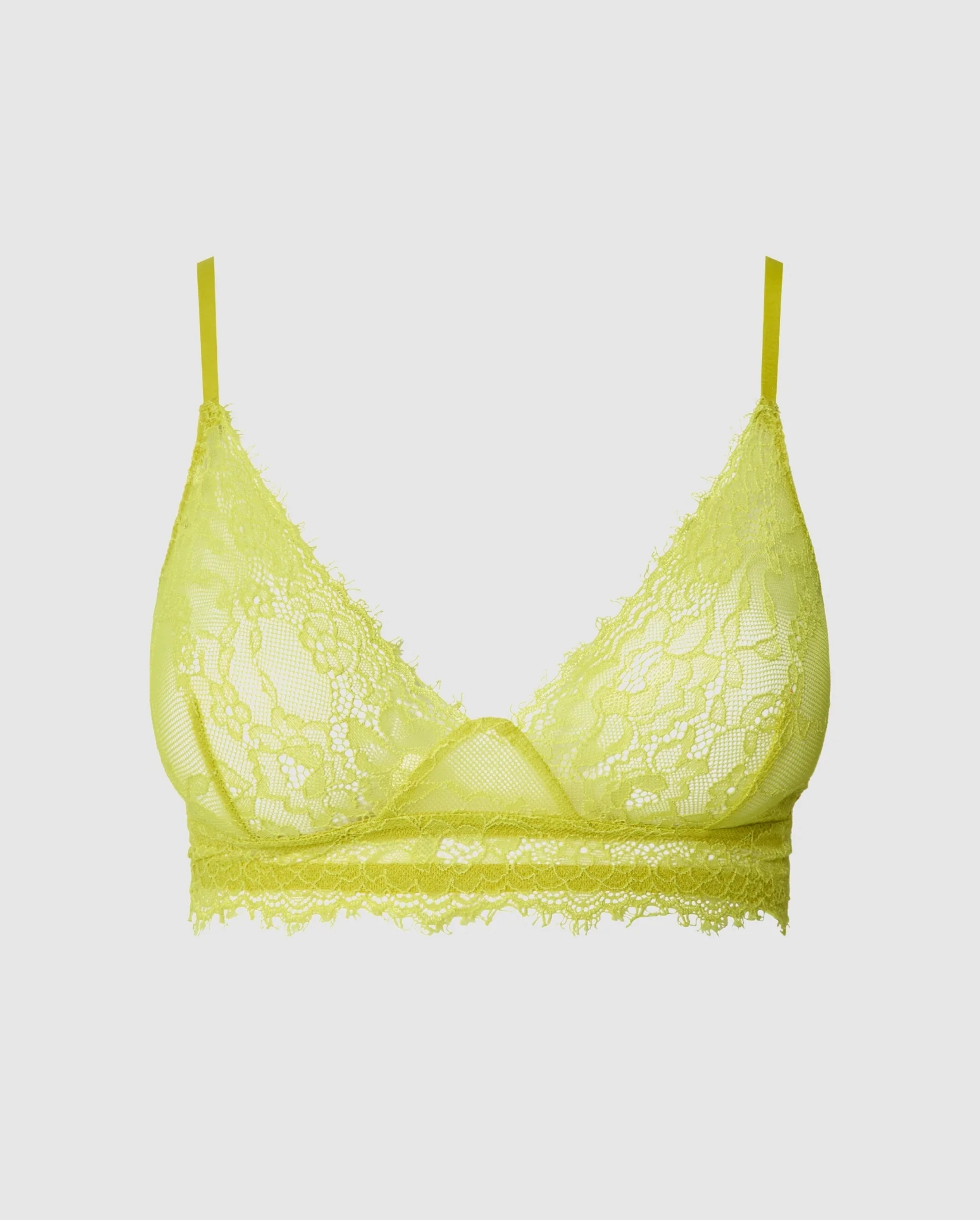 Lace Triangle Scoop Bralette Citrus Bloom - Image 2