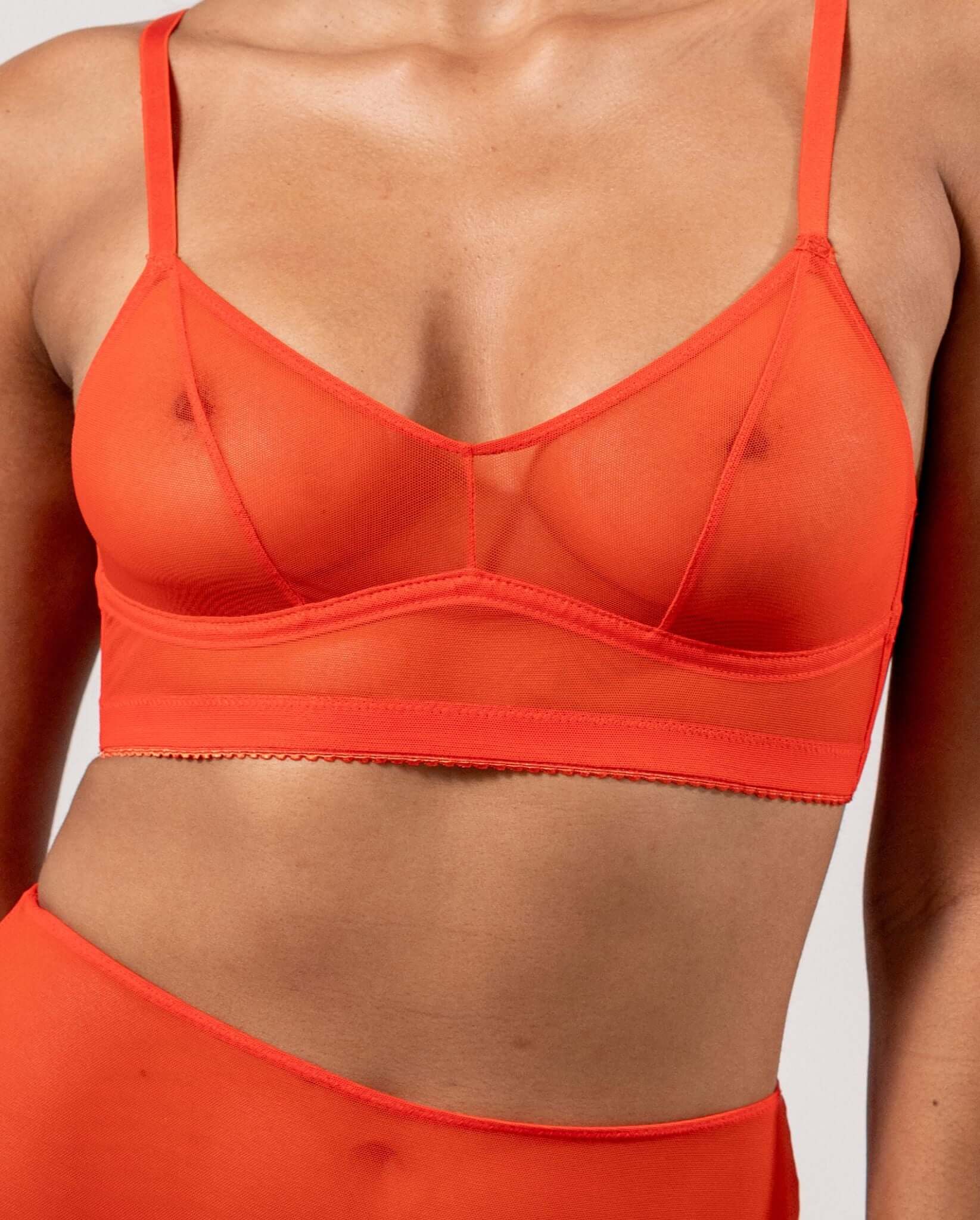 Mesh Balconette Fiery Red - Image 7