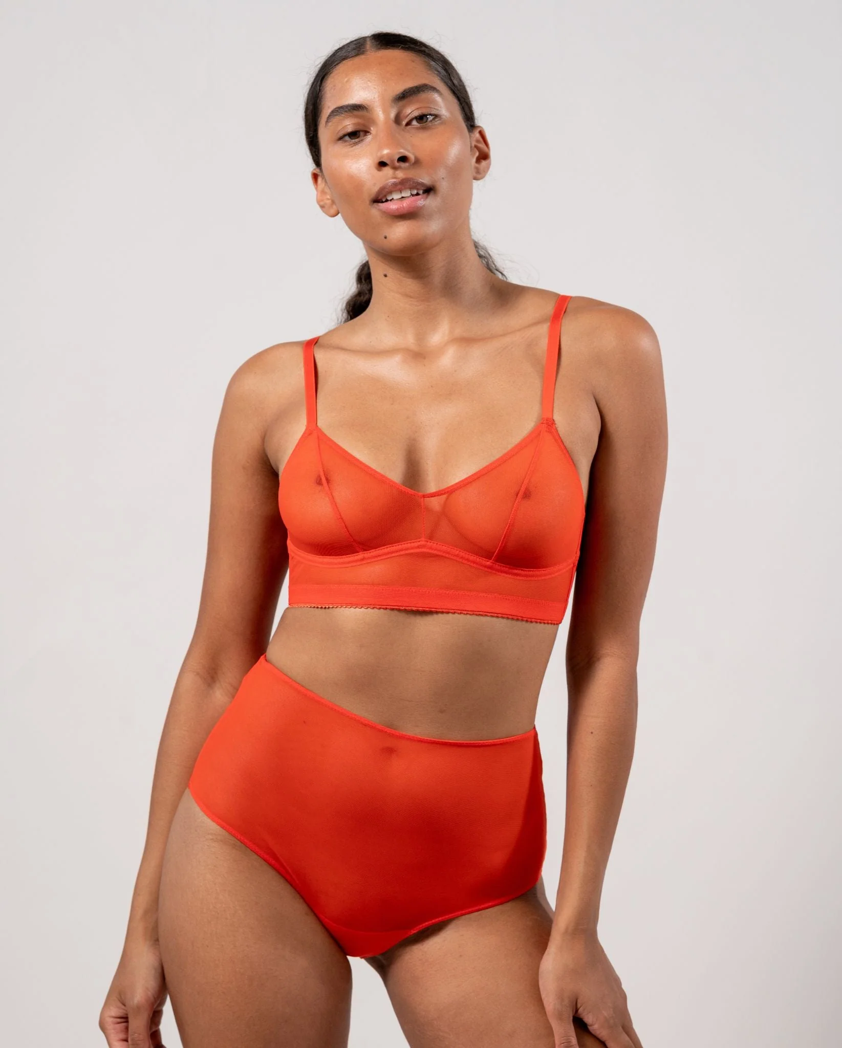 Mesh Balconette Fiery Red - Image 8