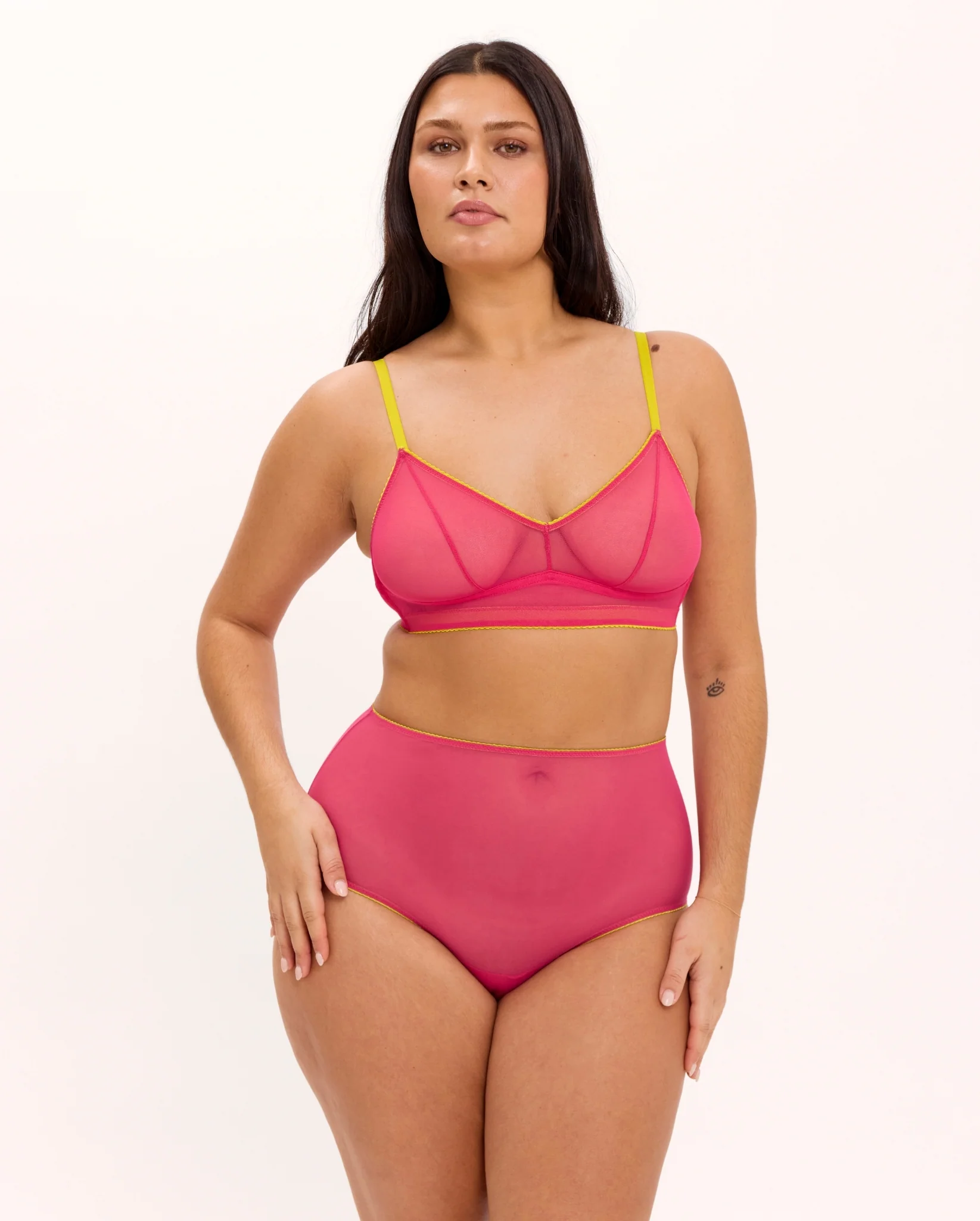 Mesh Balconette Fuchsia - Image 15