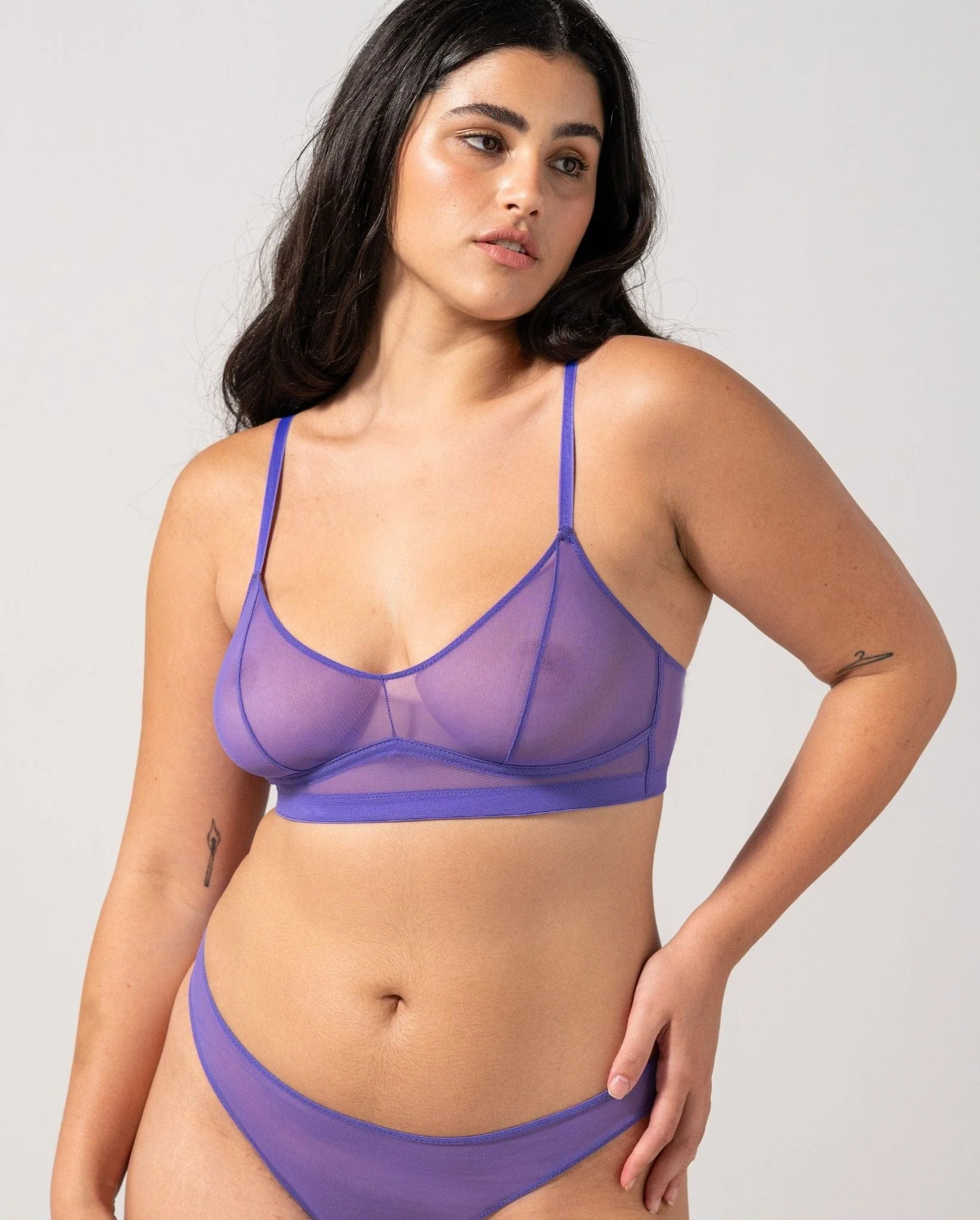 Mesh Balconette Lilac - Image 3