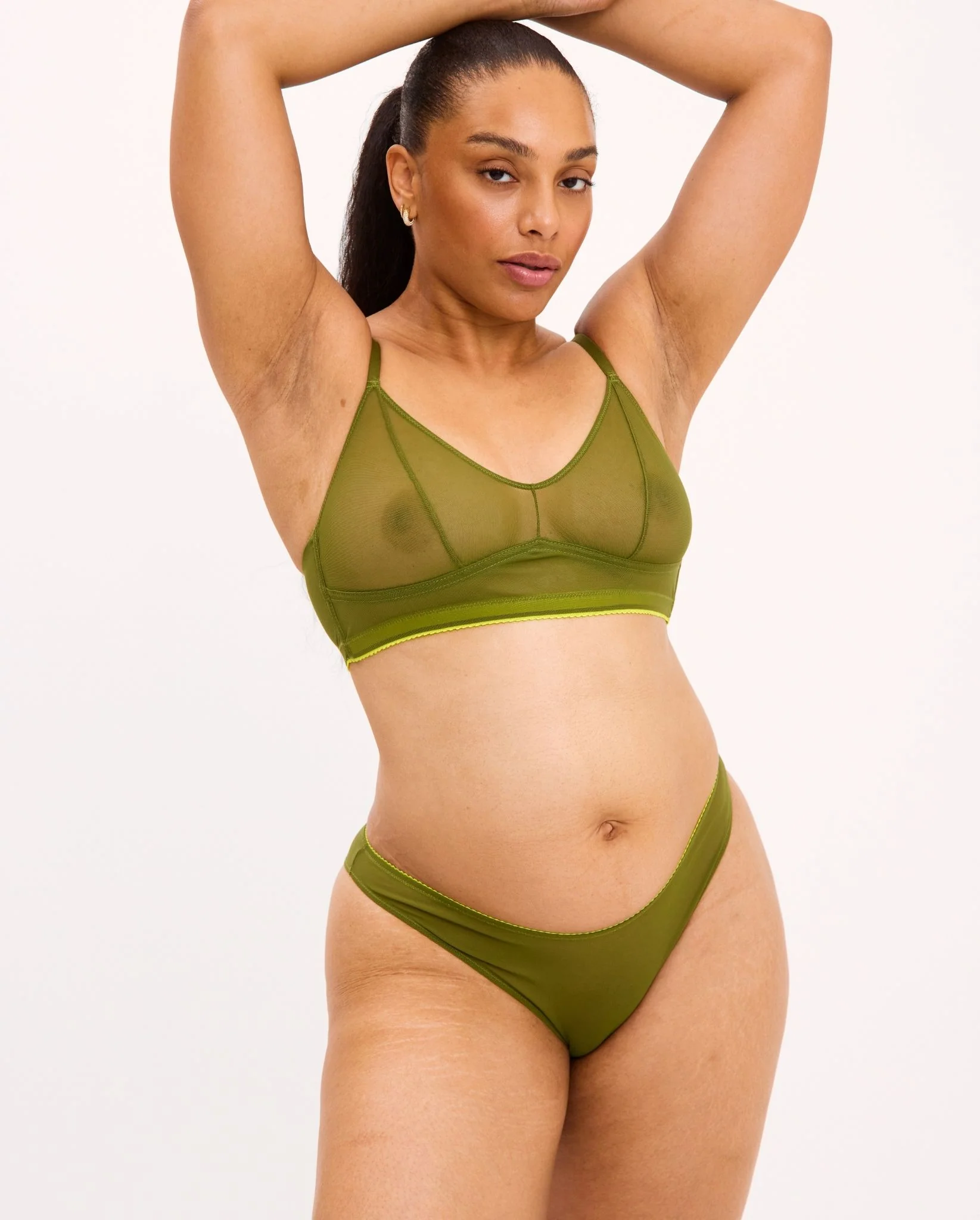 Mesh Balconette Olive - Image 7