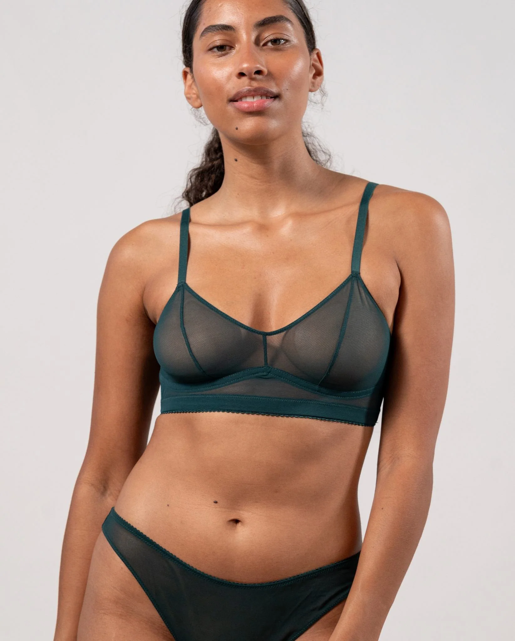 Mesh Balconette Pine Green - Image 3