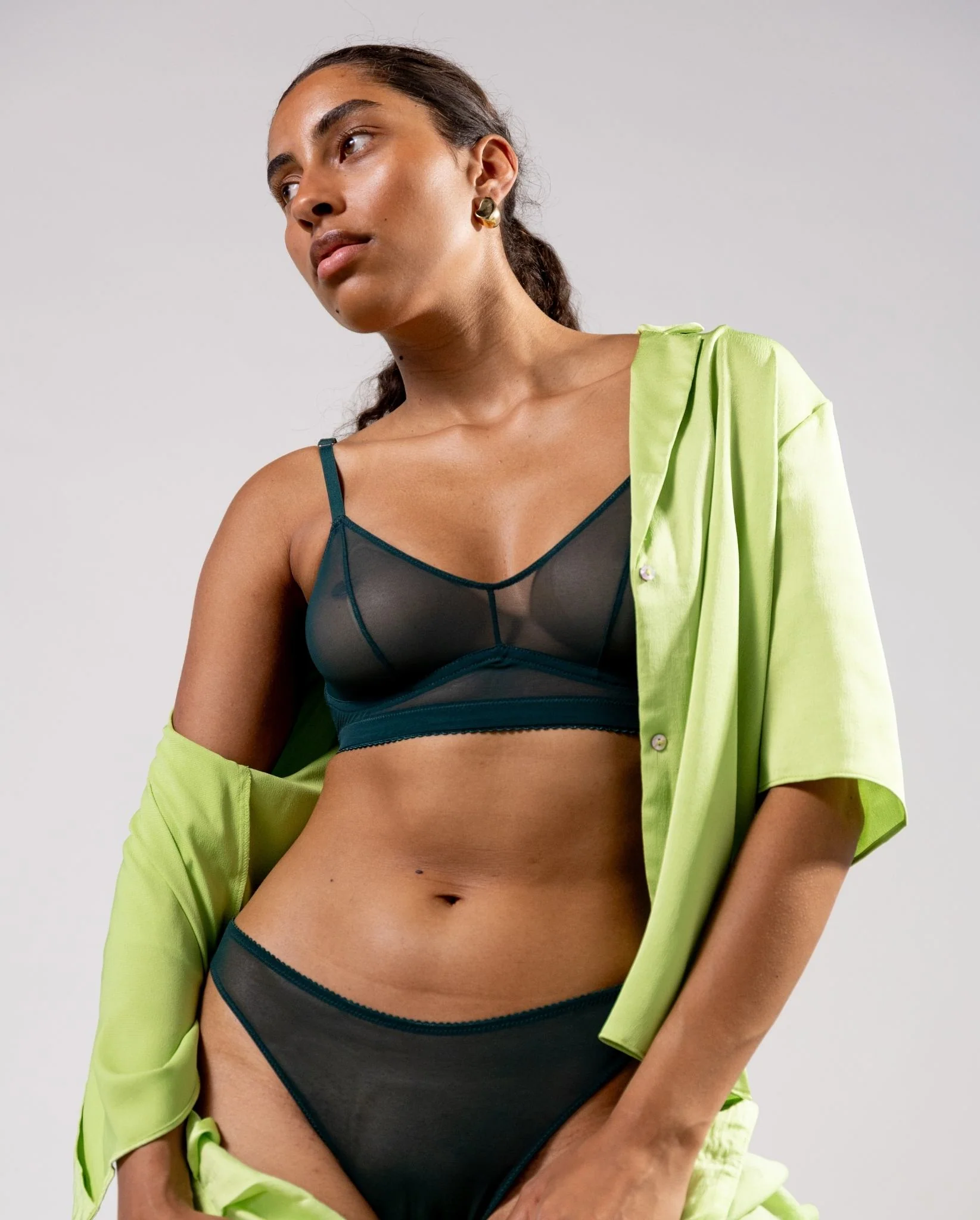 Mesh Balconette Pine Green - Image 6