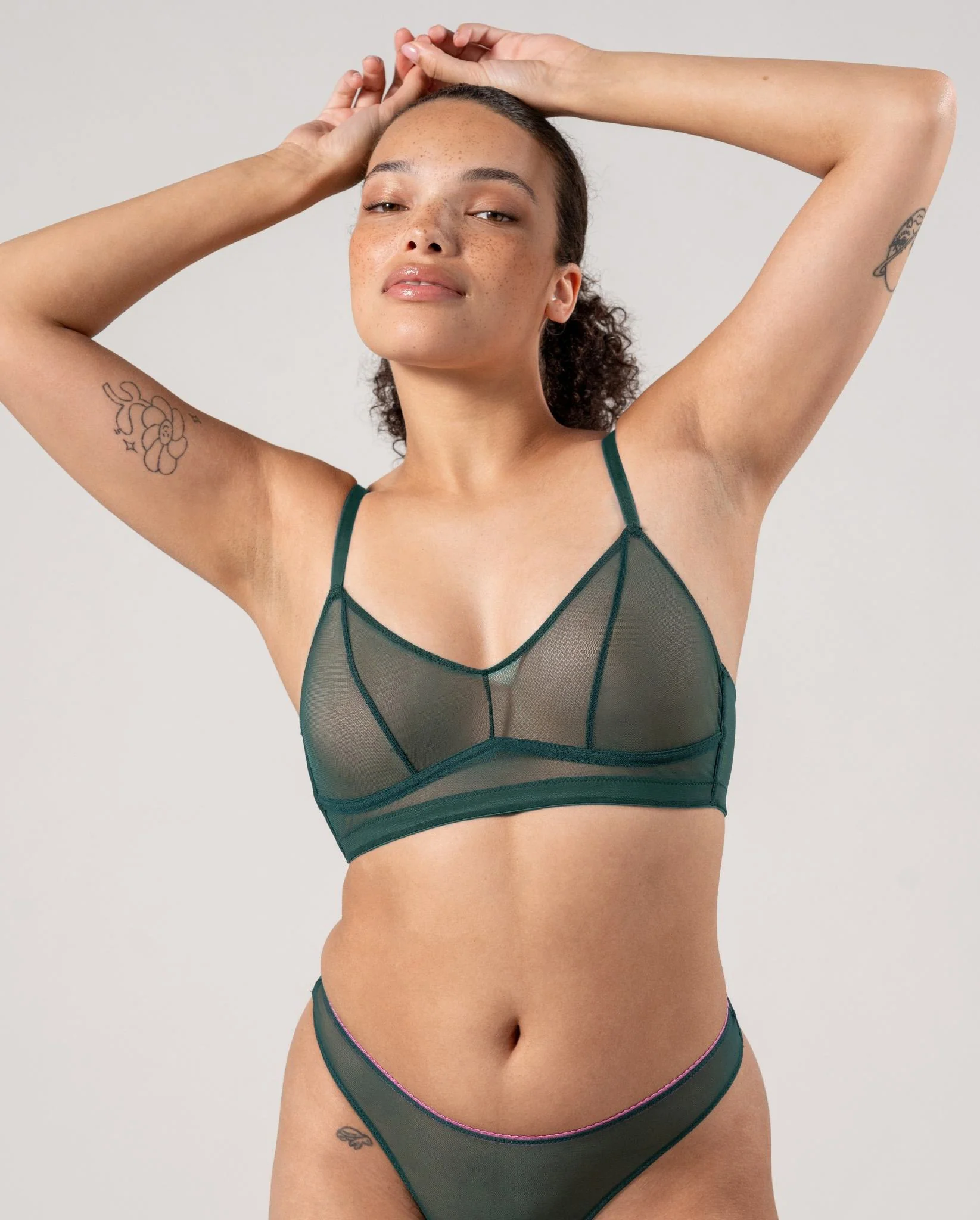 Mesh Balconette Pine Green - Image 7