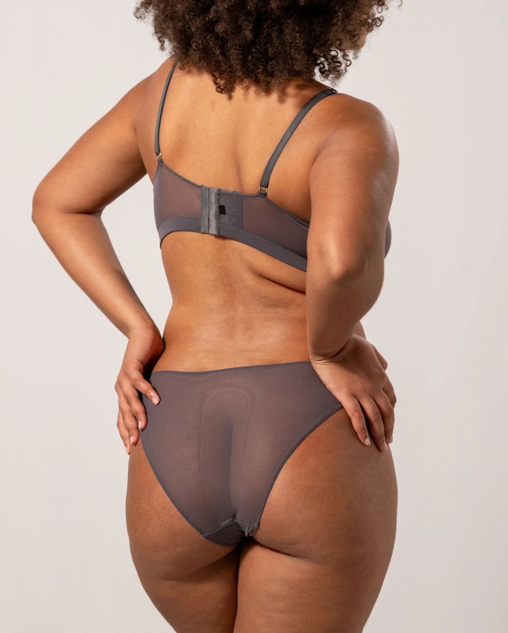 Mesh Bikini Briefs Grey - Image 5