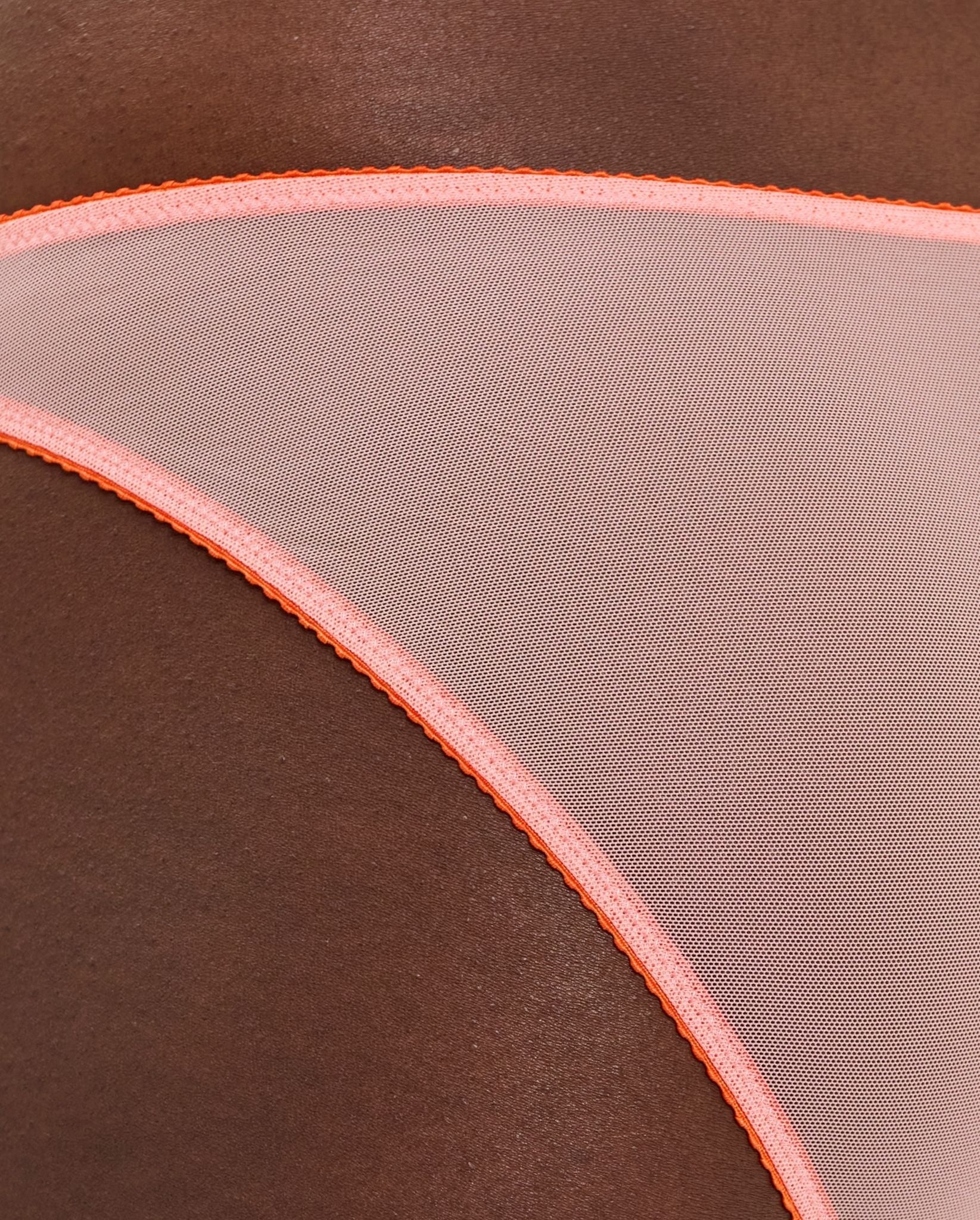 Mesh Bikini Briefs Peach Rose - Image 5