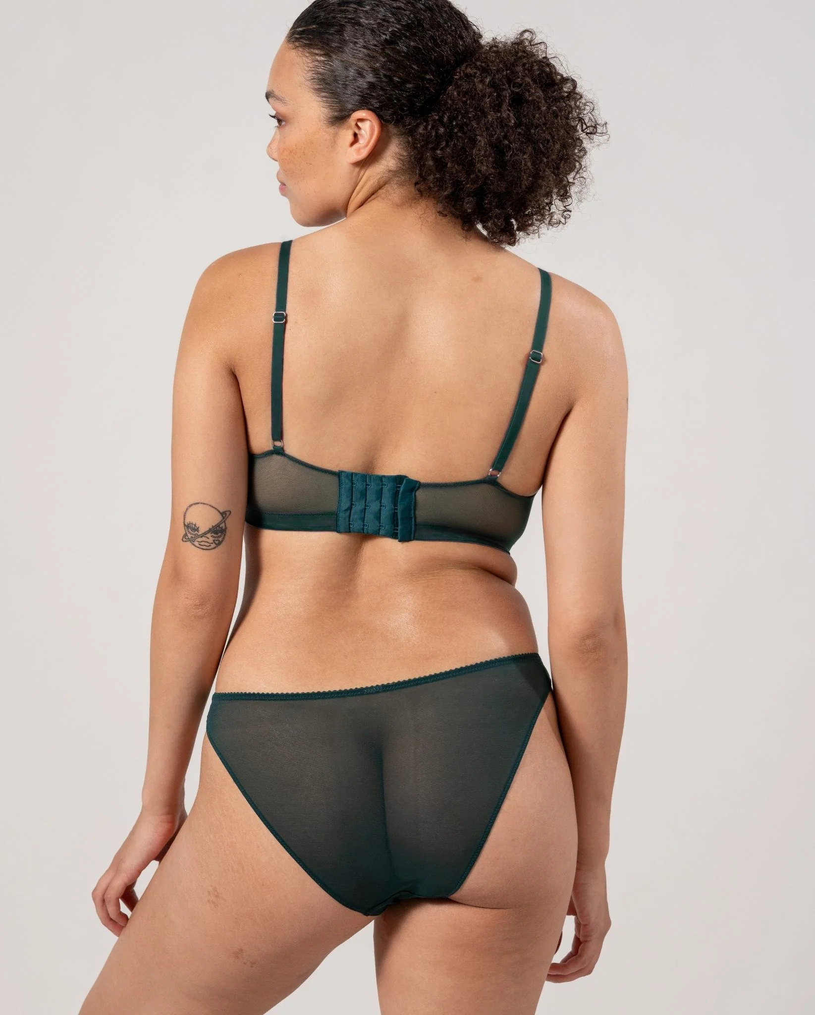 Mesh Bikini Briefs Pine Green - Image 7