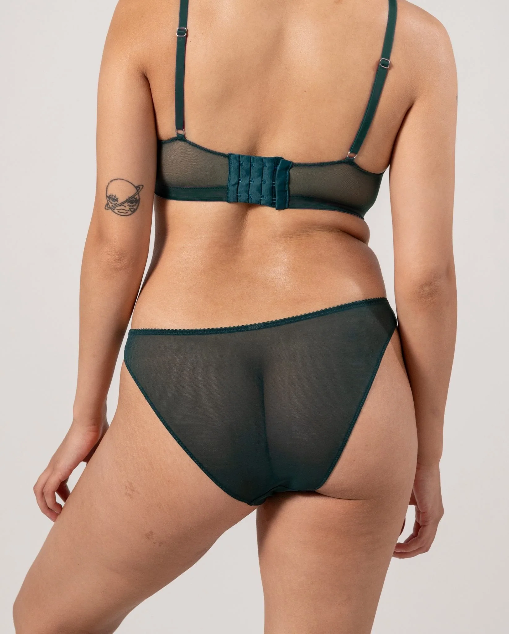 Mesh Bikini Briefs Pine Green - Image 8