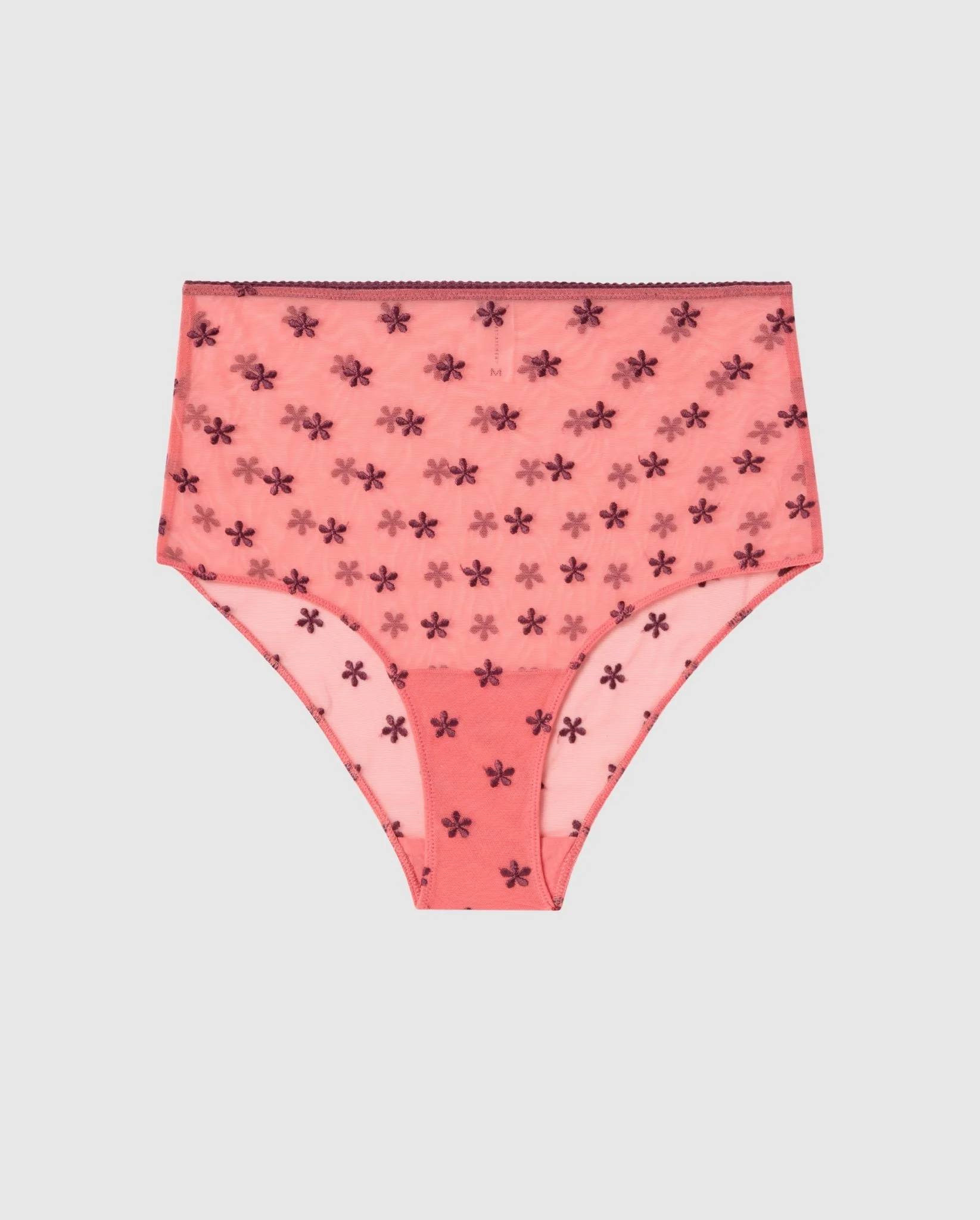 Mesh Highwaist Briefs Coral/Cherry - Image 2