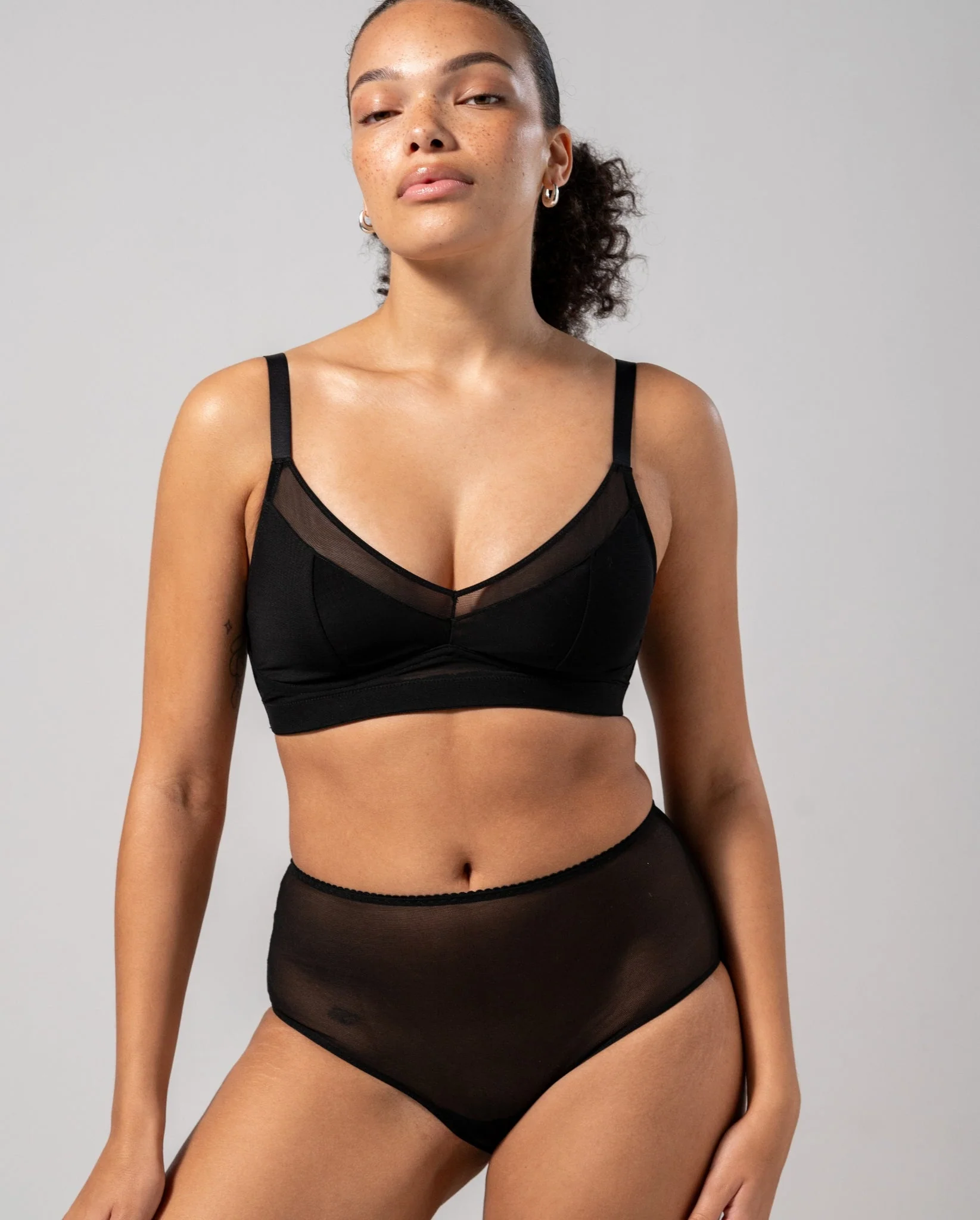 Mesh Highwaist Briefs Black - Image 4