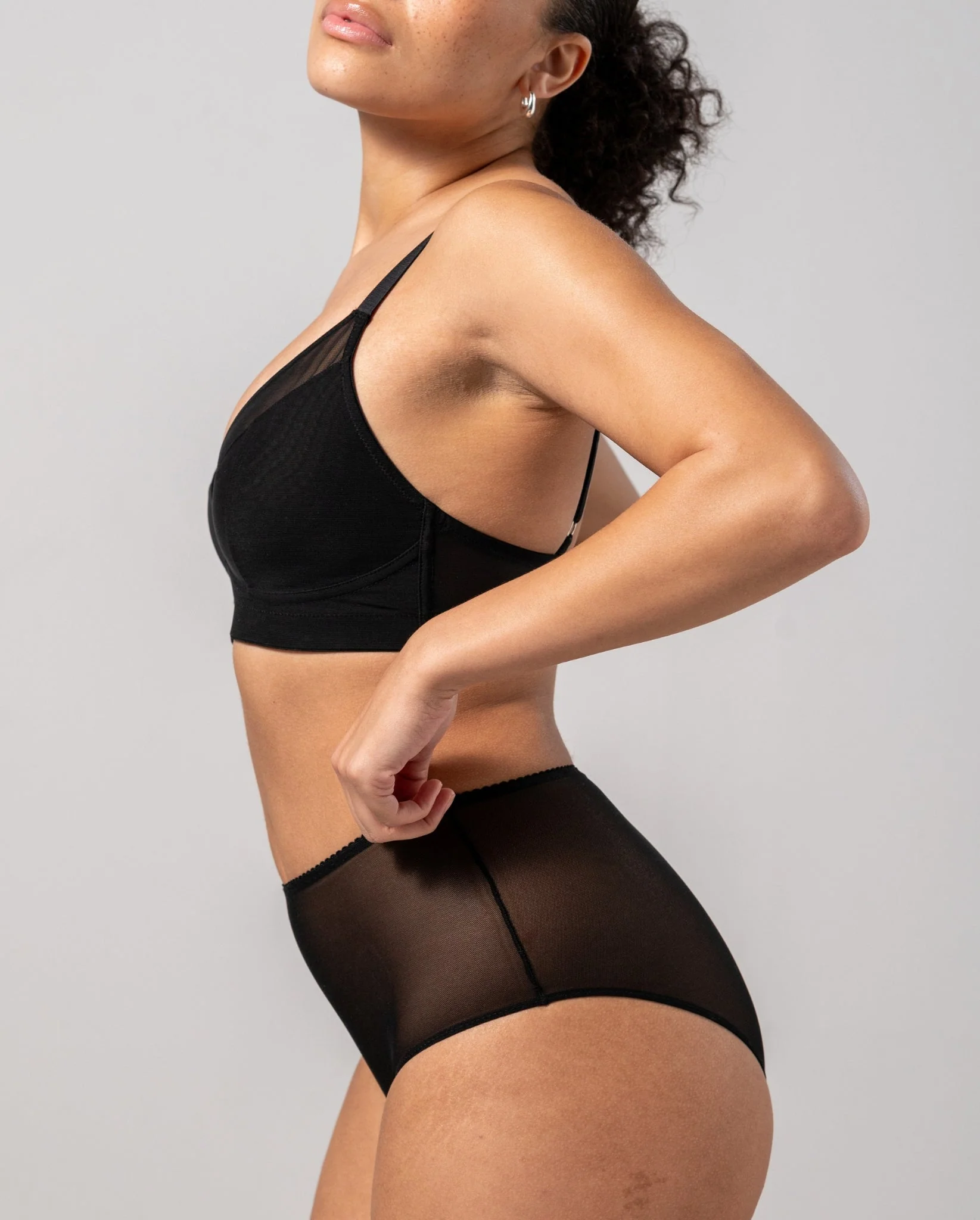Mesh Highwaist Briefs Black - Image 5