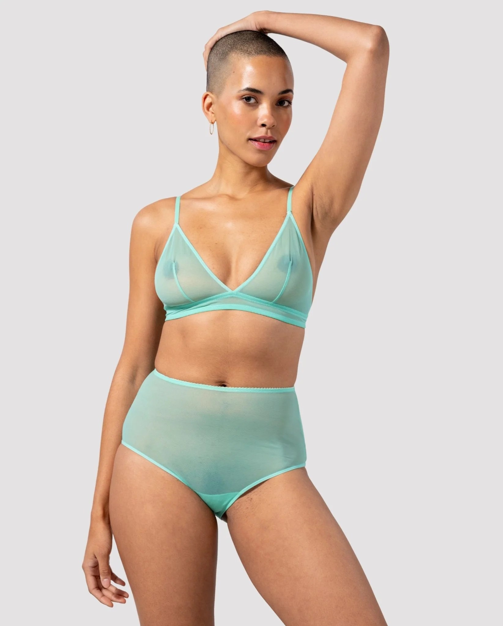Mesh Highwaist Briefs Turquoise - Image 6