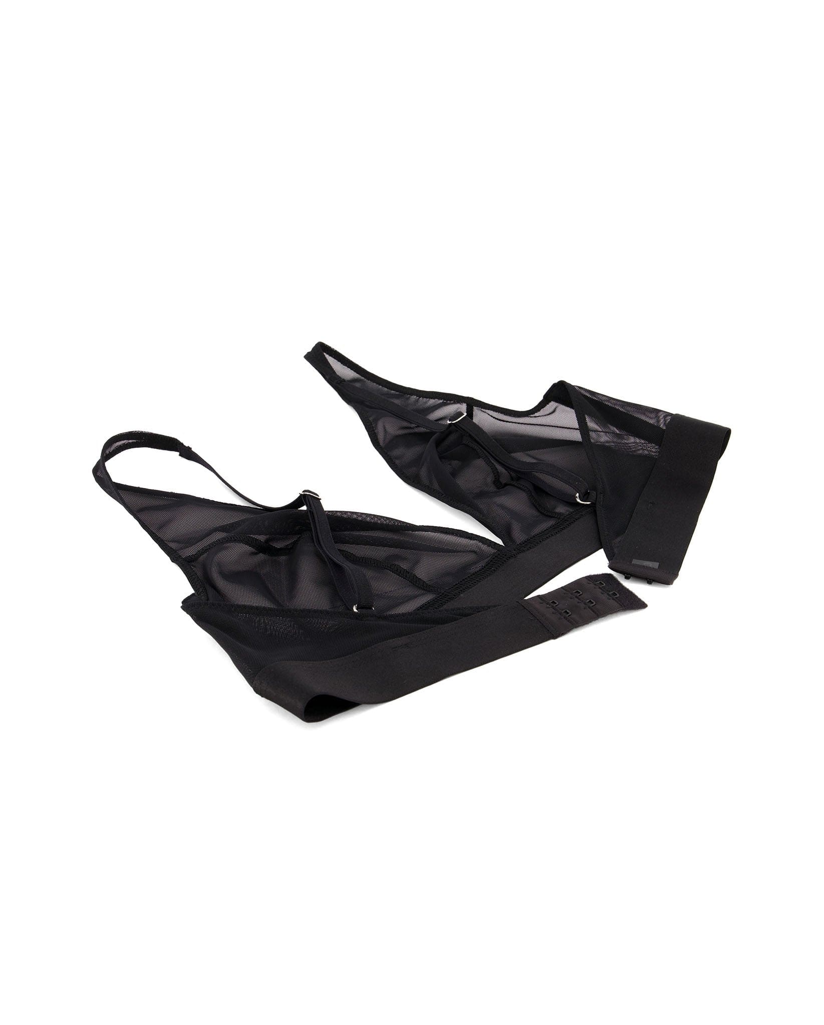Mesh Plunge Bralette Black - Image 15