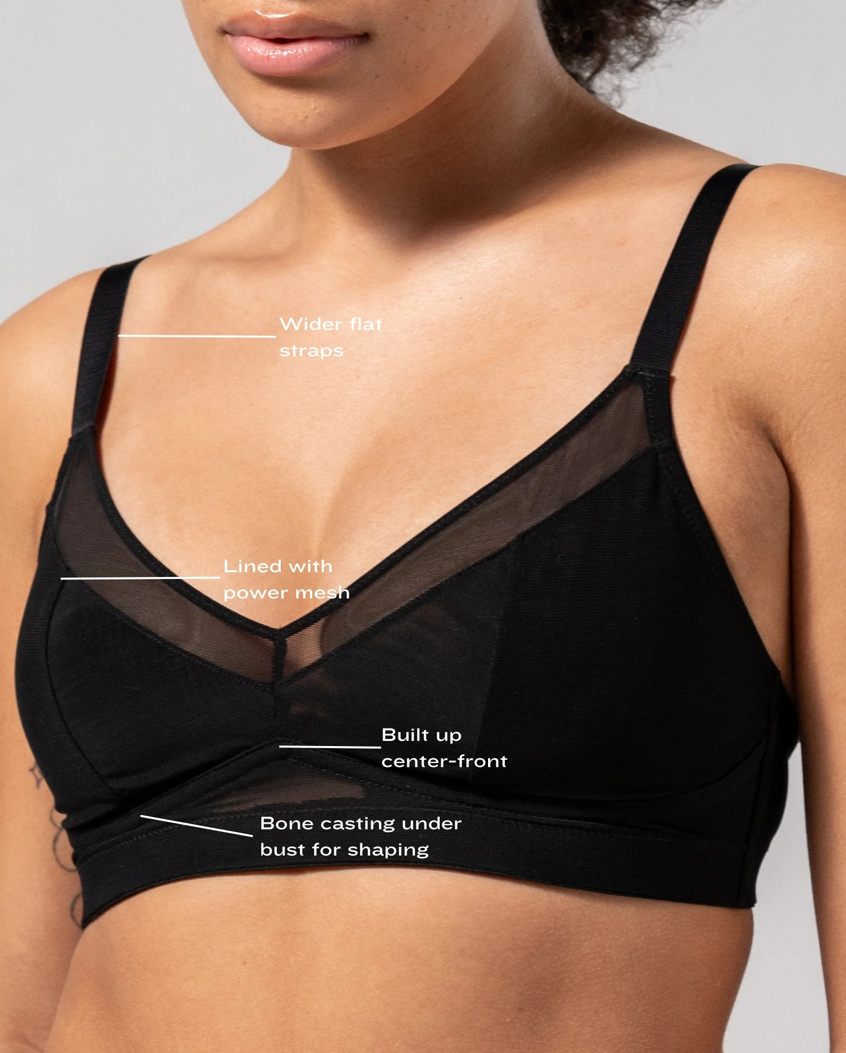 Mesh Support Bra Black - Image 13