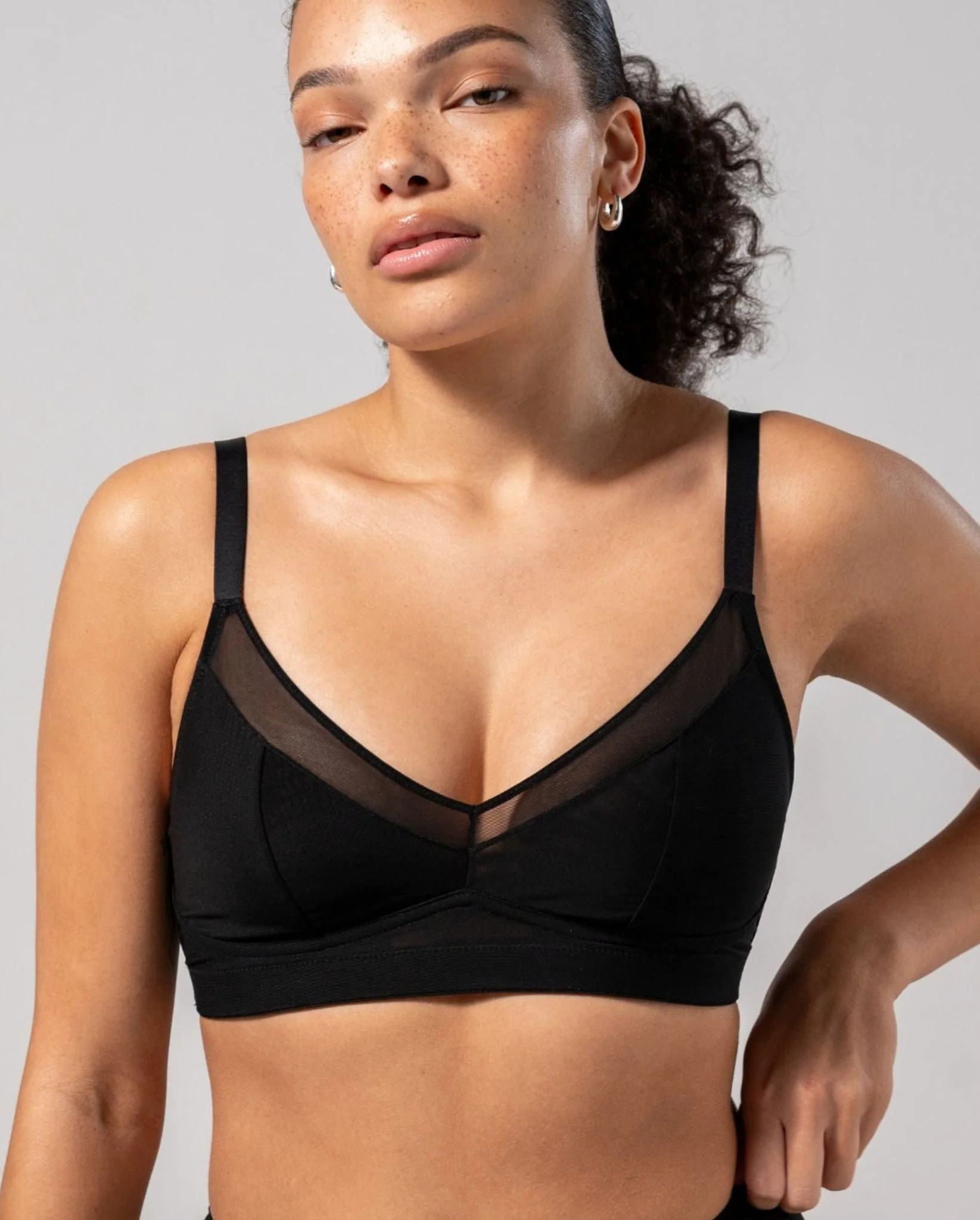 Mesh Support Bra Black - Image 3