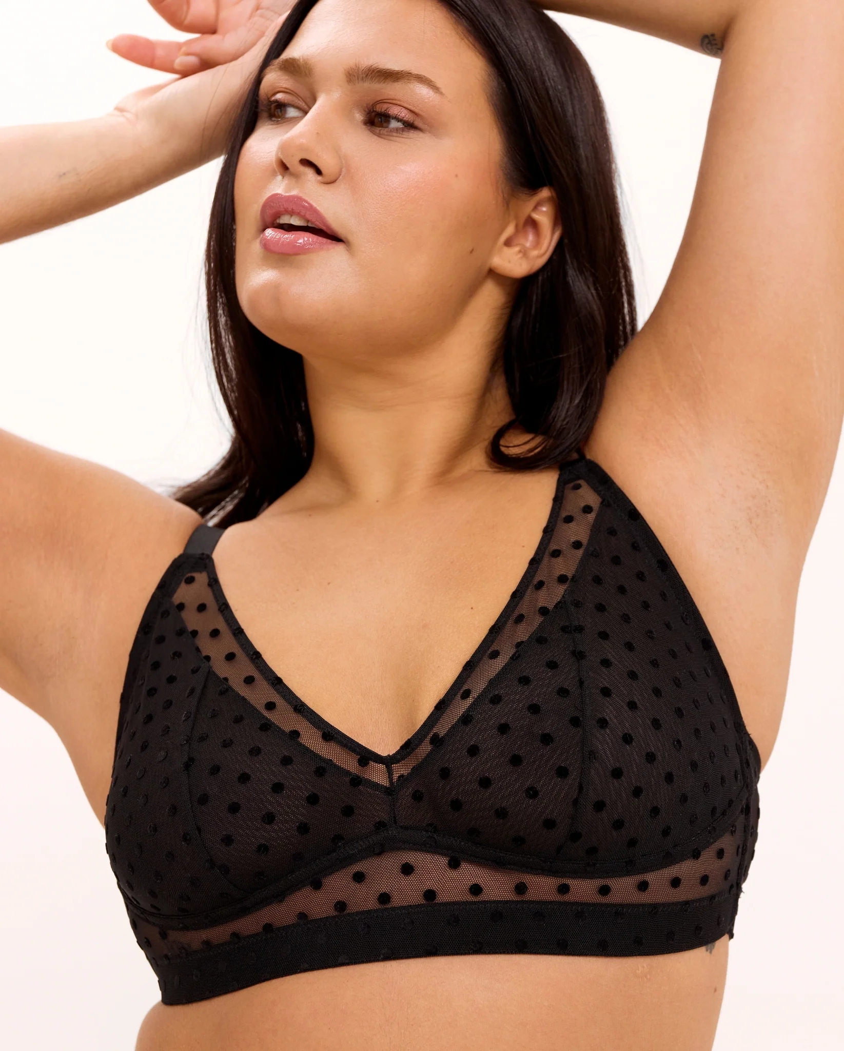 Mesh Support+ Bra Black Dots - Image 3