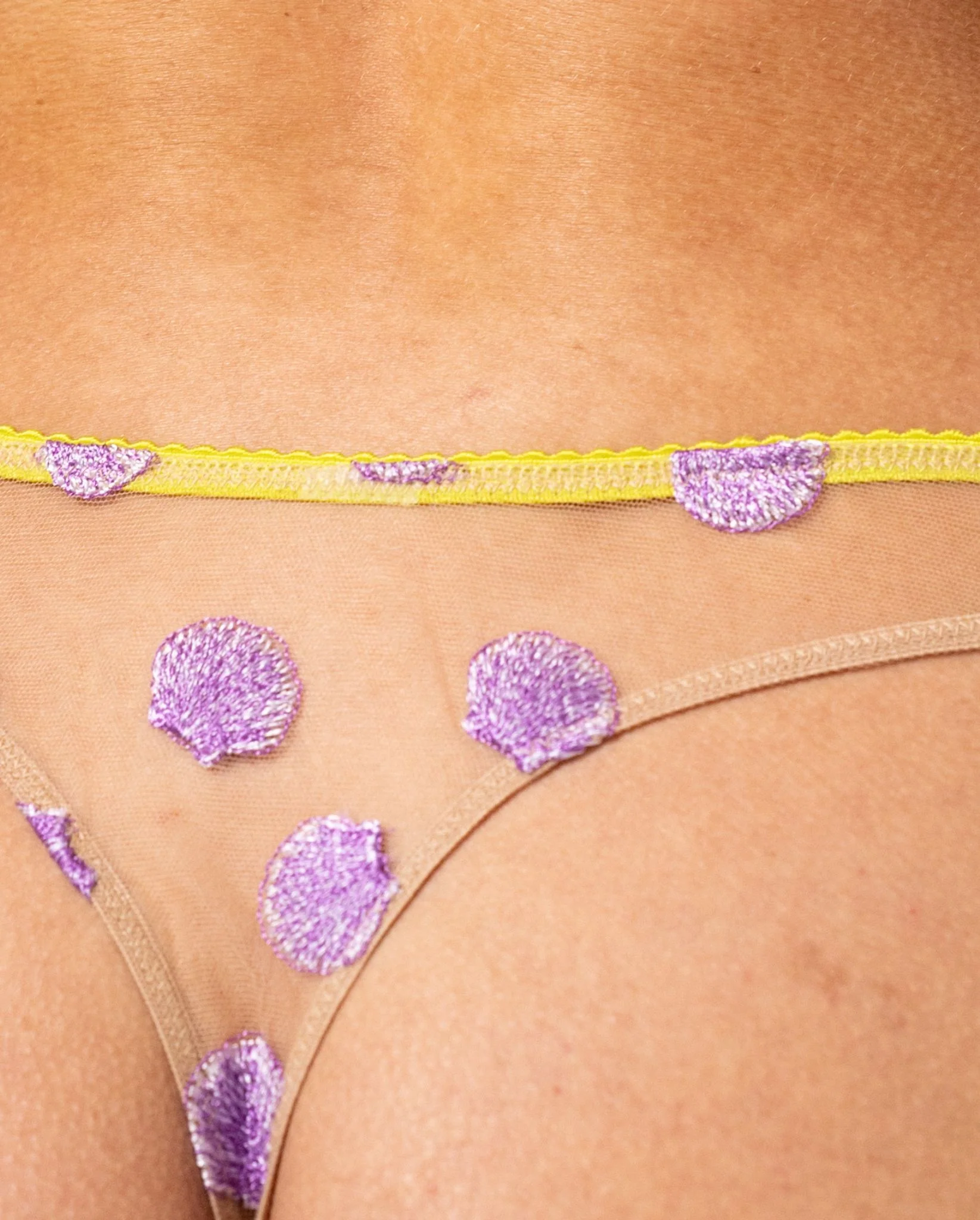 Mesh Thong Warm Nude/Lilac - Image 5