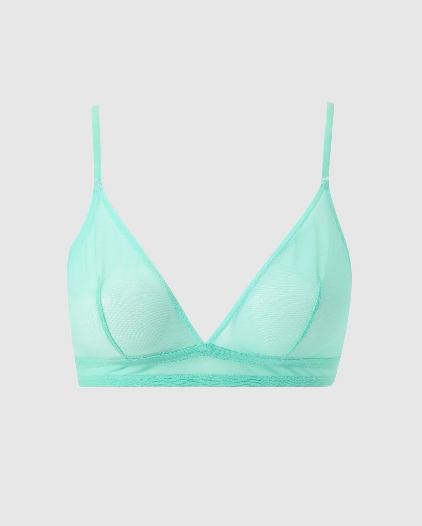 Mesh Triangle Bralette Turquoise - Image 2