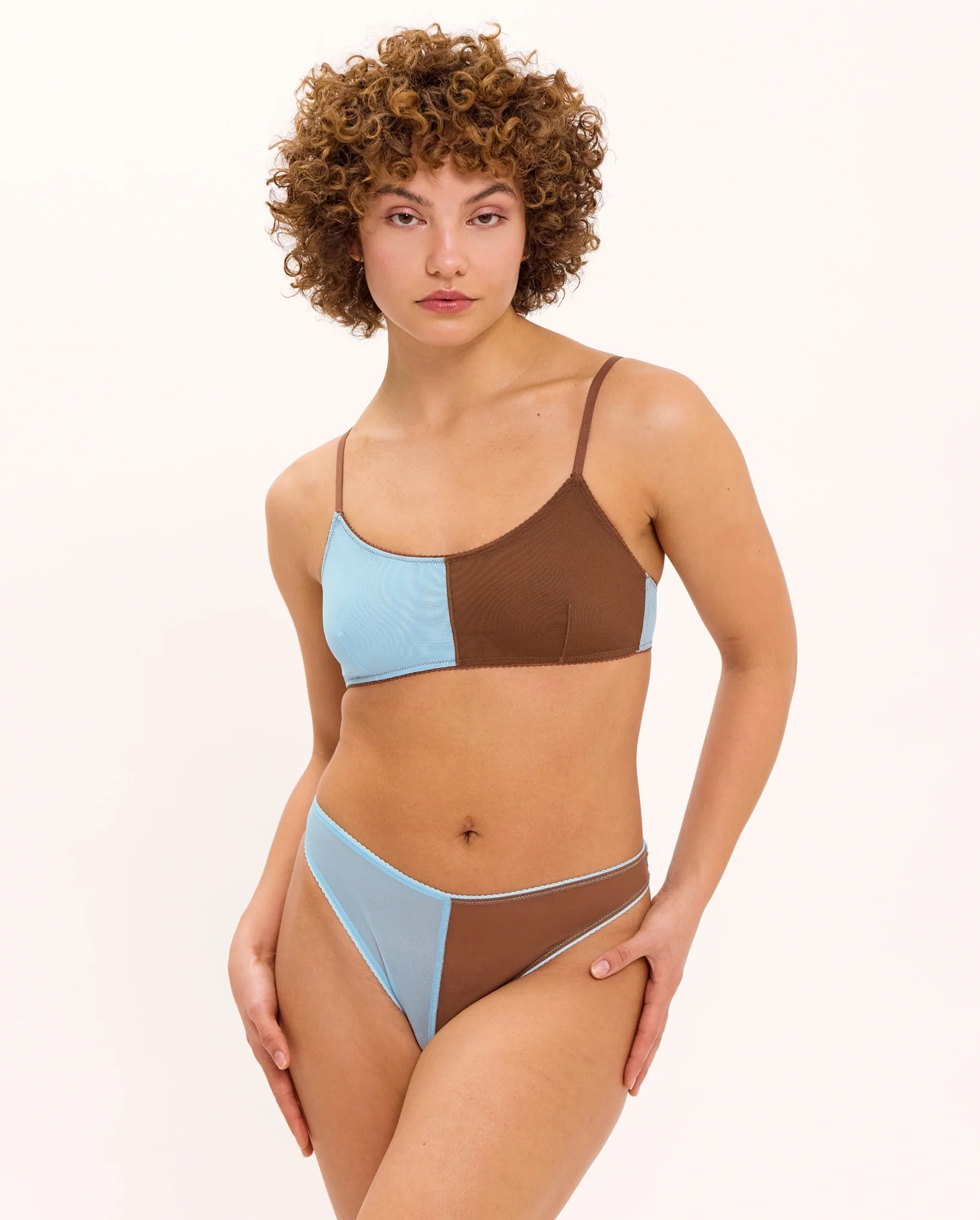 Mesh Bikini Briefs Sky/Mocha - Image 8