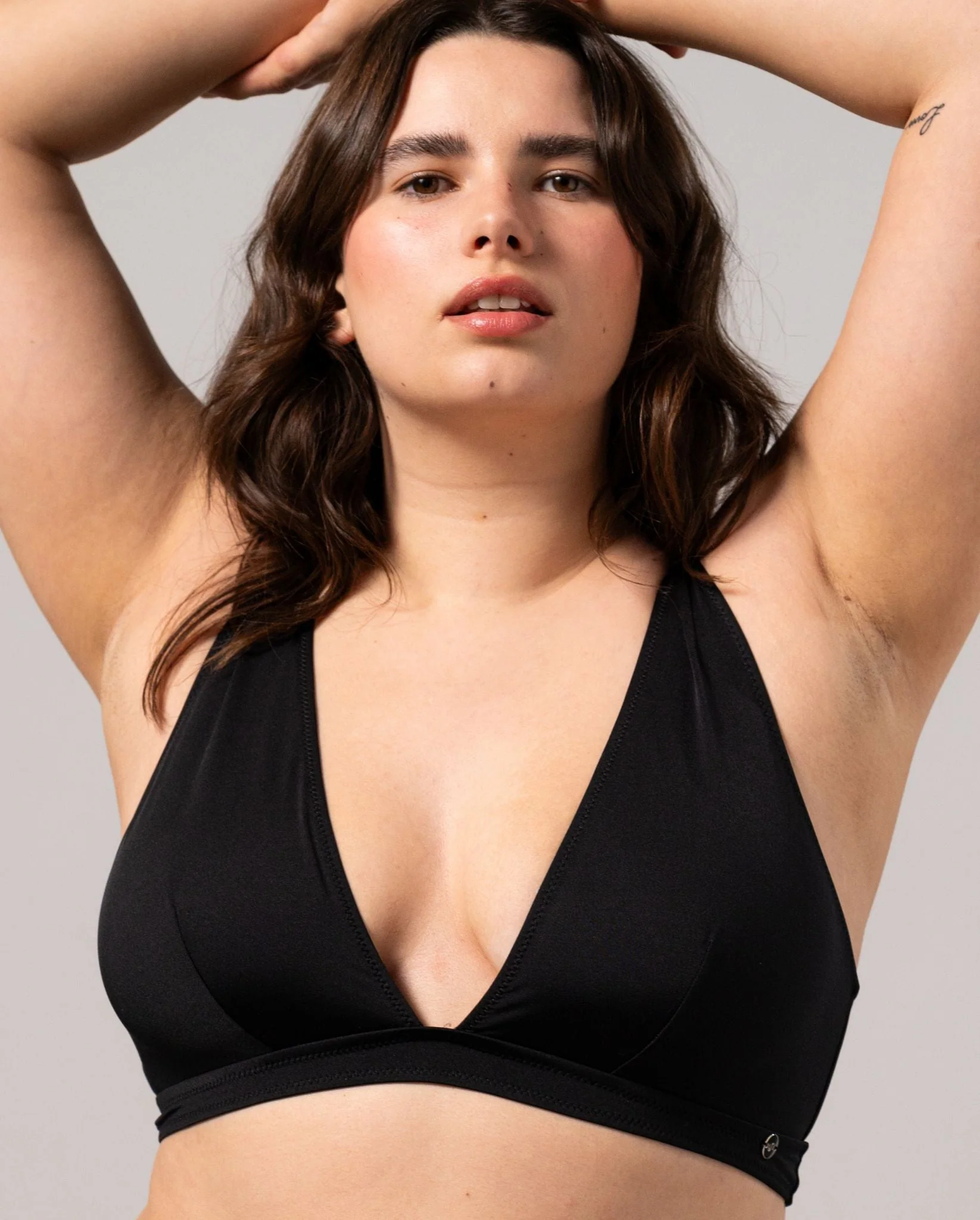 Plunge Bikini Top Black - Image 4