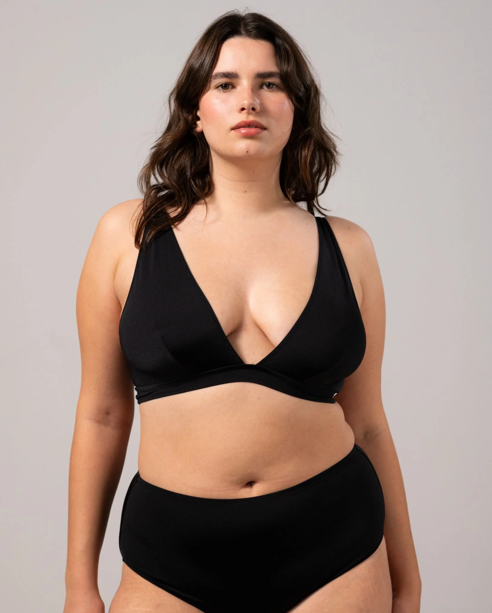 Plunge Bikini Top Black - Image 6